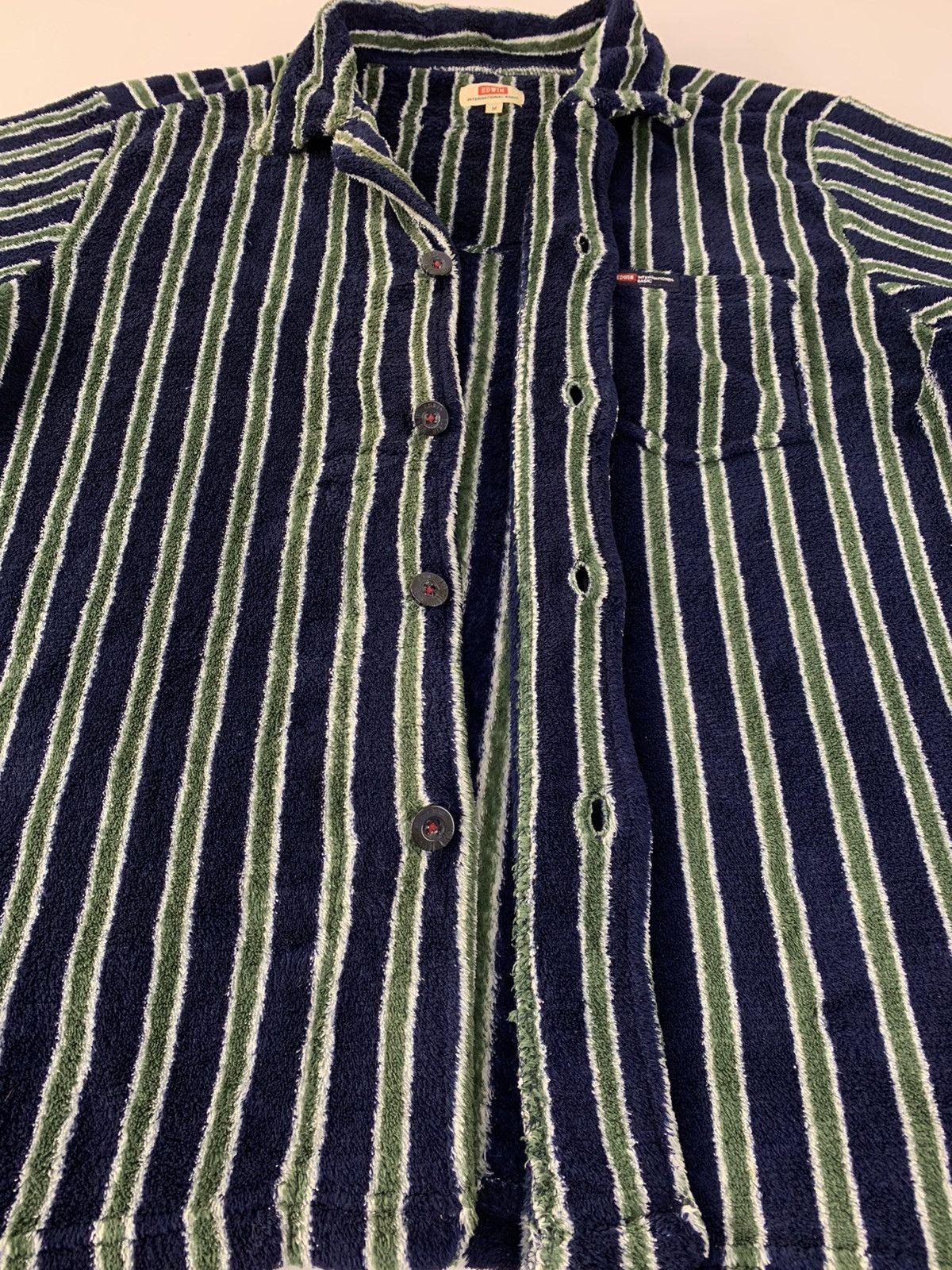 Edwin Edwin Int Over The Stripes Fluffy Shirt Terry Cloth Size US M / EU 48-50 / 2 - 5 Thumbnail