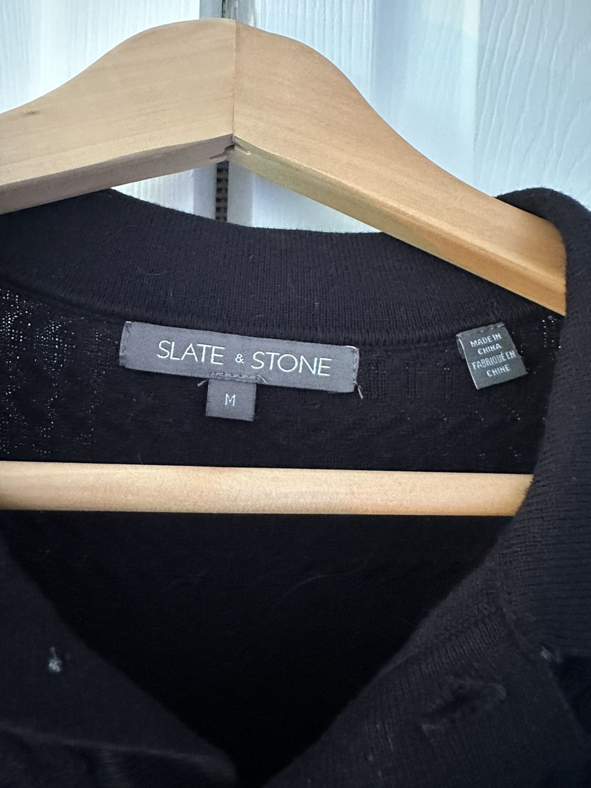 Saks Fifth Avenue Slate and Stone Polo Wave Knit Size US M / EU 48-50 / 2 - 2 Thumbnail