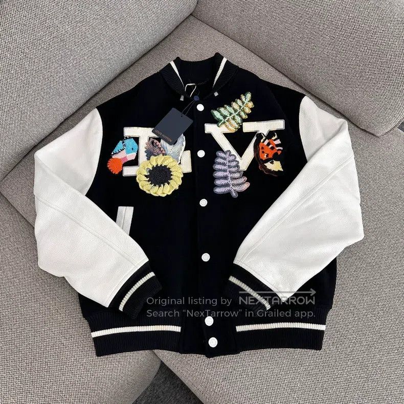 Louis Vuitton Louis Vuitton Black and white color-block embroidered leat Size US M / EU 48-50 / 2 - 1 Thumbnail