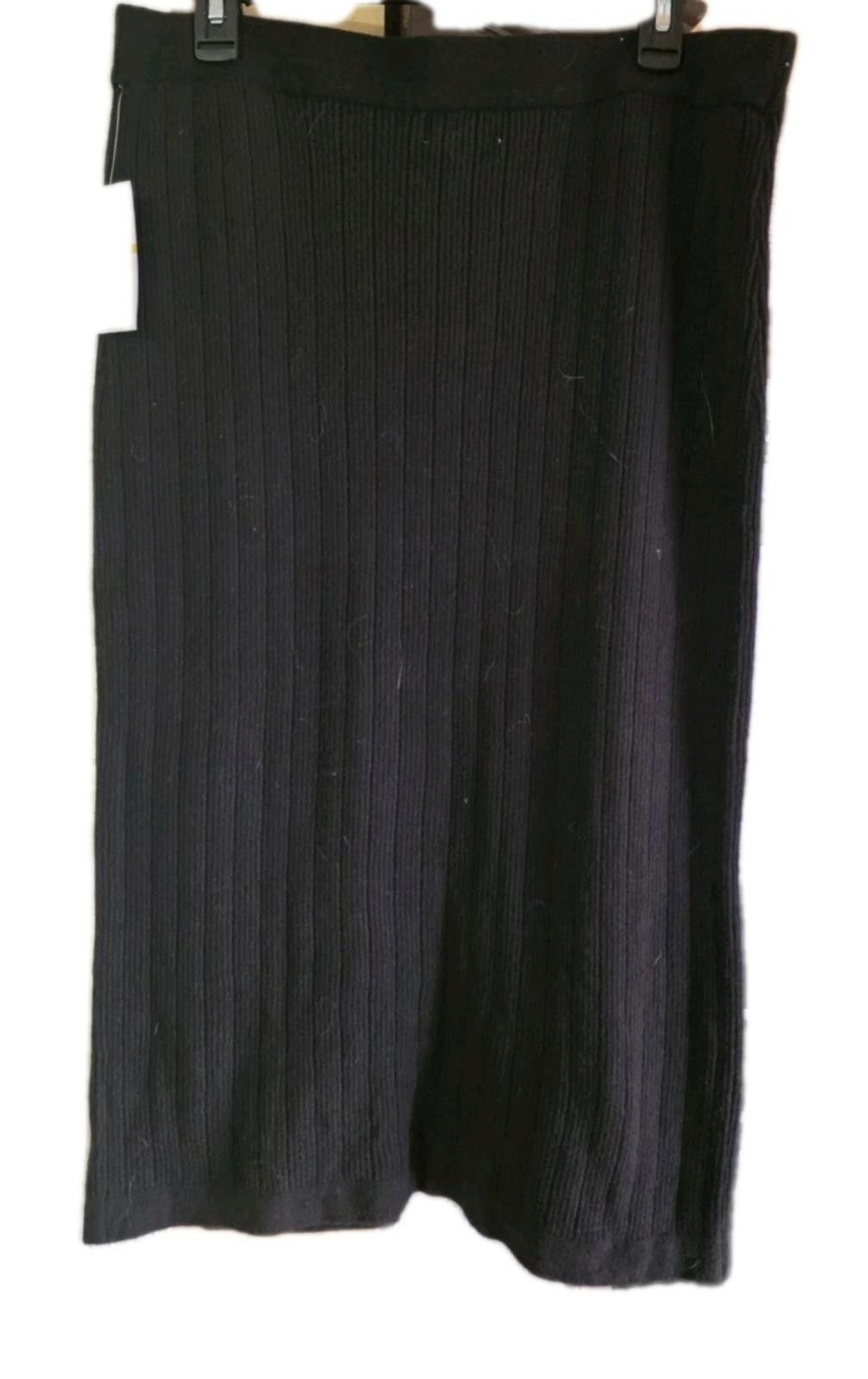 Other Sofia by Sofia Vergara Womens Pull On Sweater Skirt Black So Size 36" / US 14 / IT 50 - 4 Thumbnail