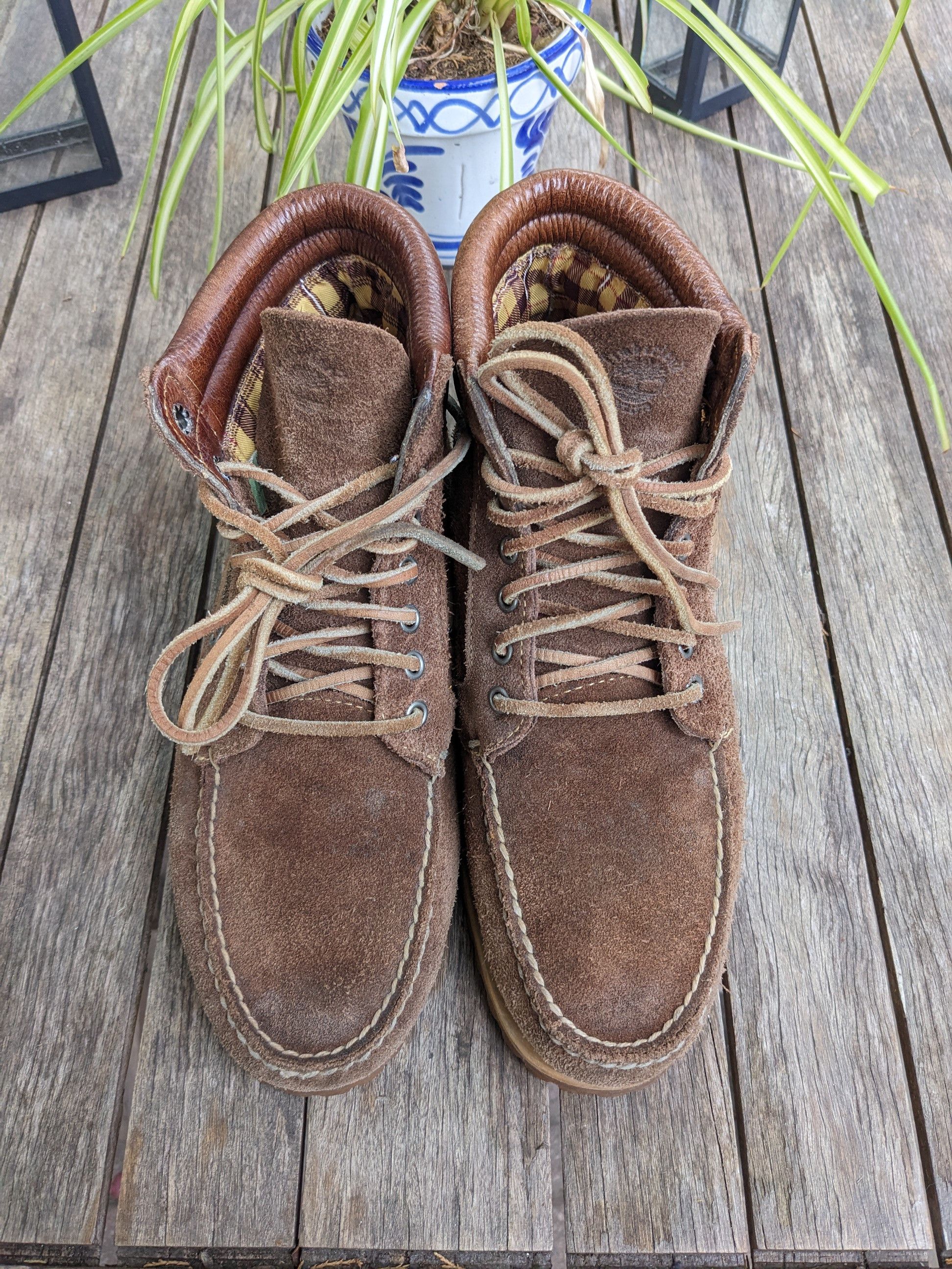 Vintage Timberland Moccasin Suede Boots mens
