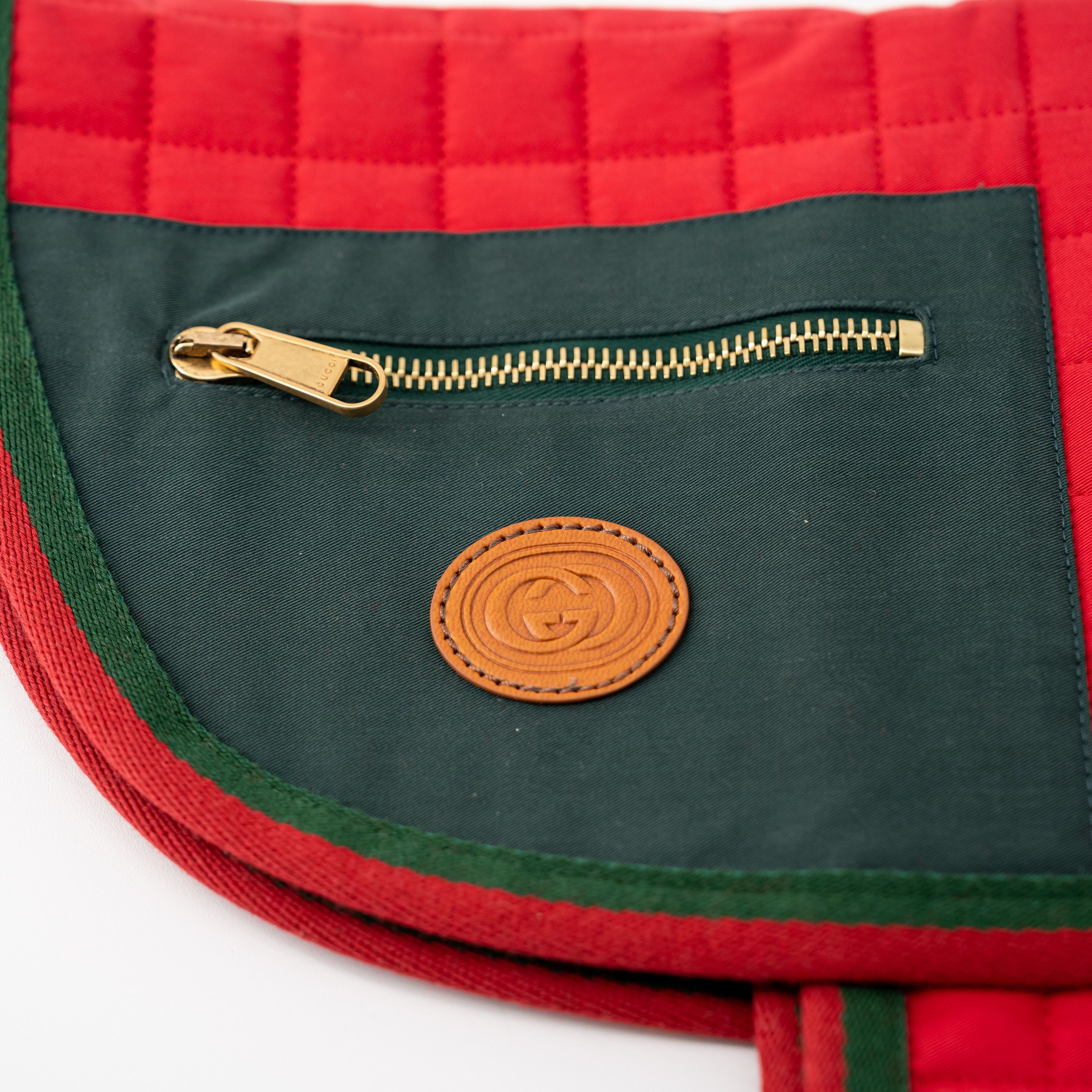 Gucci size M - Gucci Dog Pet Trench Coat GG Red Green Size ONE SIZE - 3 Thumbnail