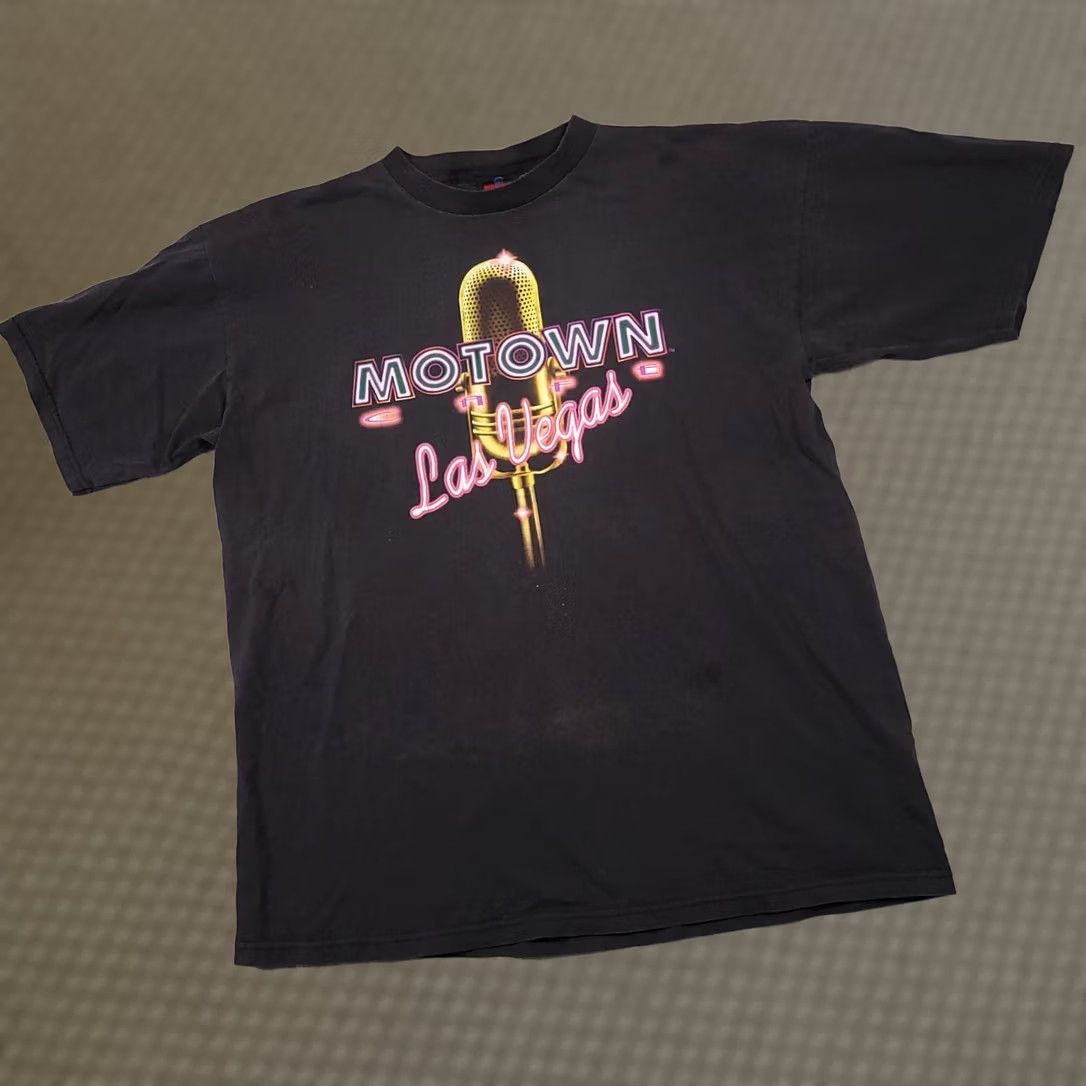 Vintage VINTAGE Motown Cafe Shirt Men XL Black USA Grunge 90s Logo Cotton Knit Short Sleeve Crew Neck Ch T-Shirt Size US XL / EU 56 / 4 - 1 Thumbnail