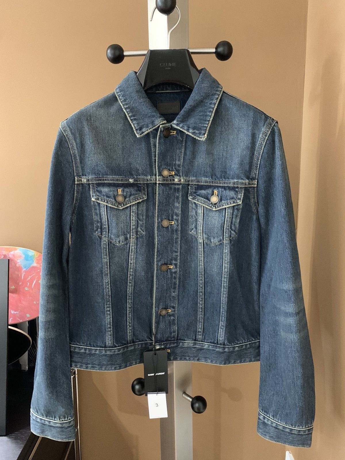 Saint Laurent Paris Saint Laurent 2021SS Washed denim jacket Size US M / EU 48-50 / 2 - 1 Thumbnail