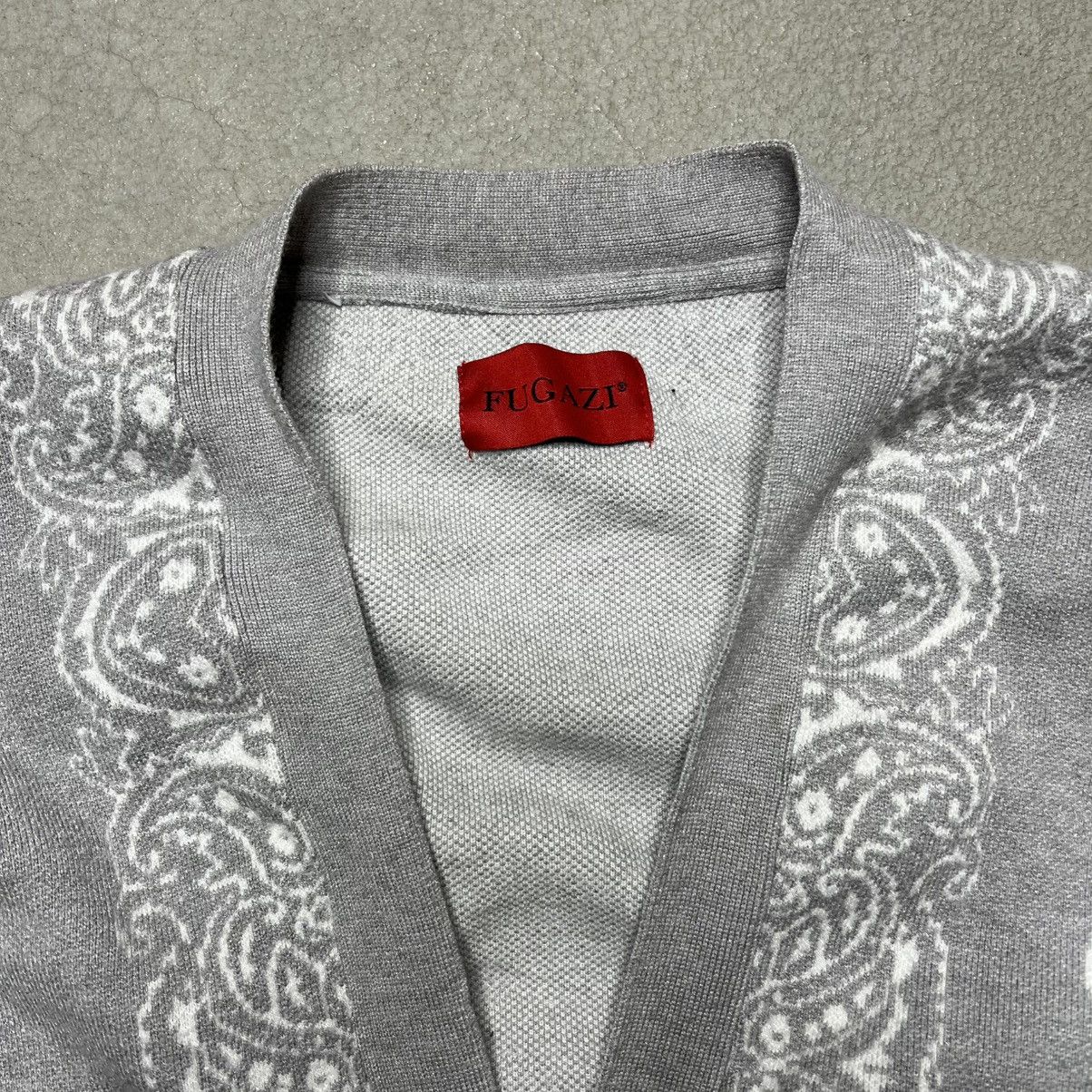 Fugazi Fugazi Paisley Knit Cardigan Grey Size US XL / EU 56 / 4 - 3 Thumbnail