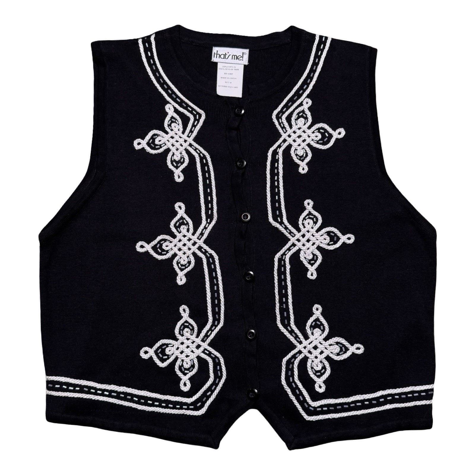 Vintage Vintage 90s That’s Me! Floral Knit Vest Women’s Size M Size M / US 6-8 / IT 42-44 - 1 Thumbnail