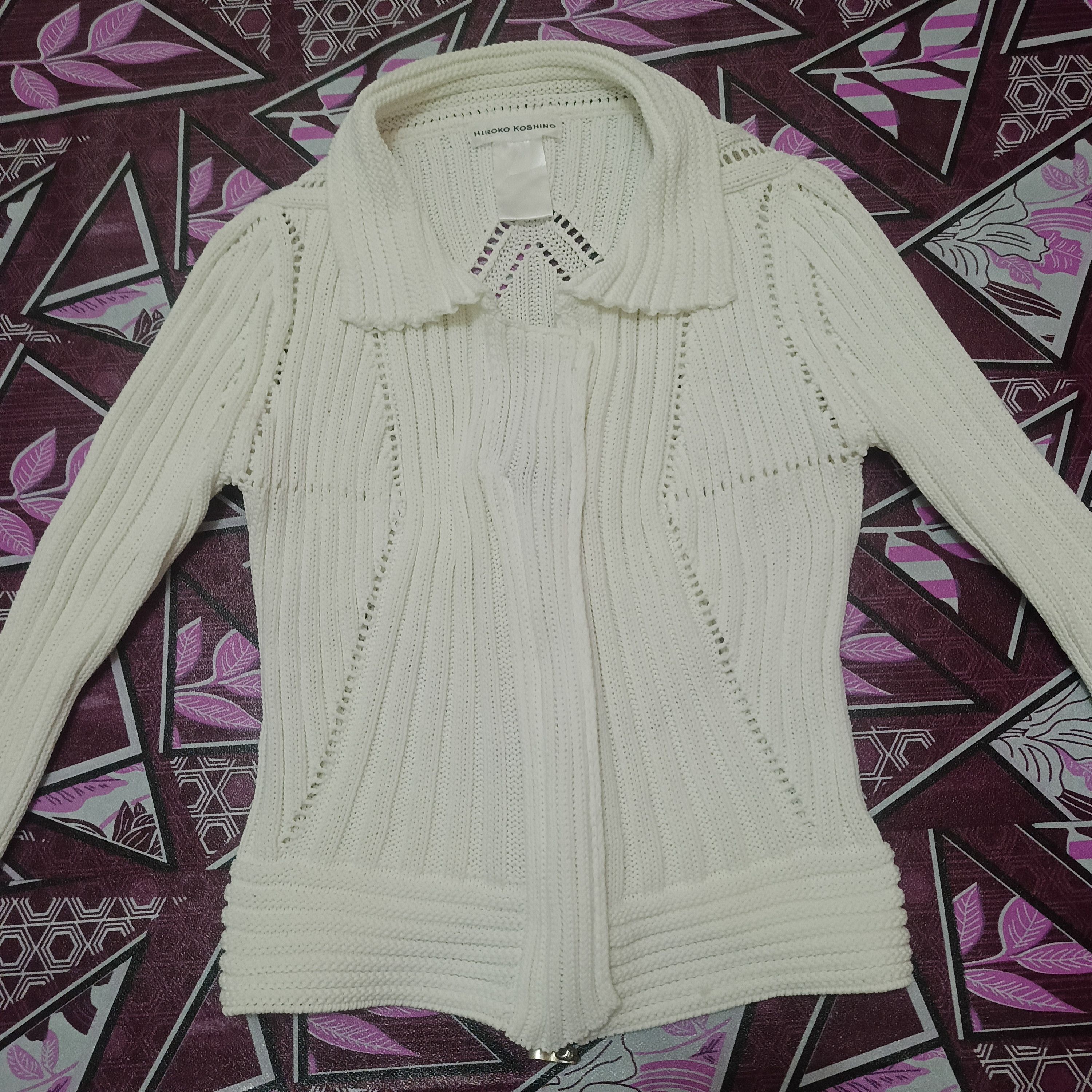 If Six Was Nine Rare Design Hiroko Koshino Mesh Jacket zipper Size XS / US 0-2 / IT 36-38 - 2 Thumbnail