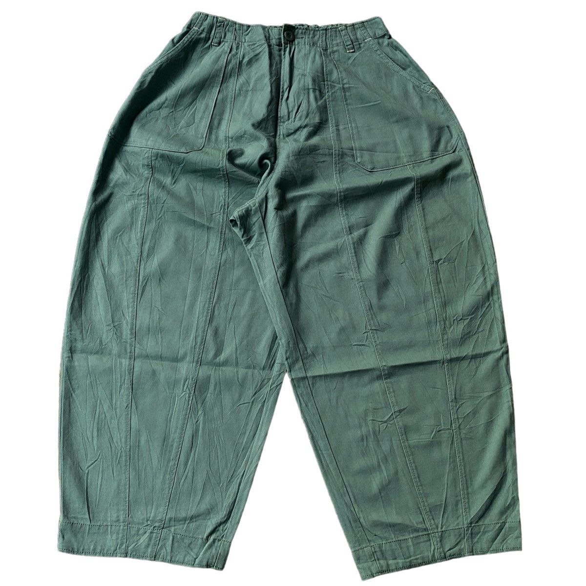 image of Vintage x Yohji Yamamoto Poudou Wide Balloon Baggy Pants in Green, Men's (Size 29)
