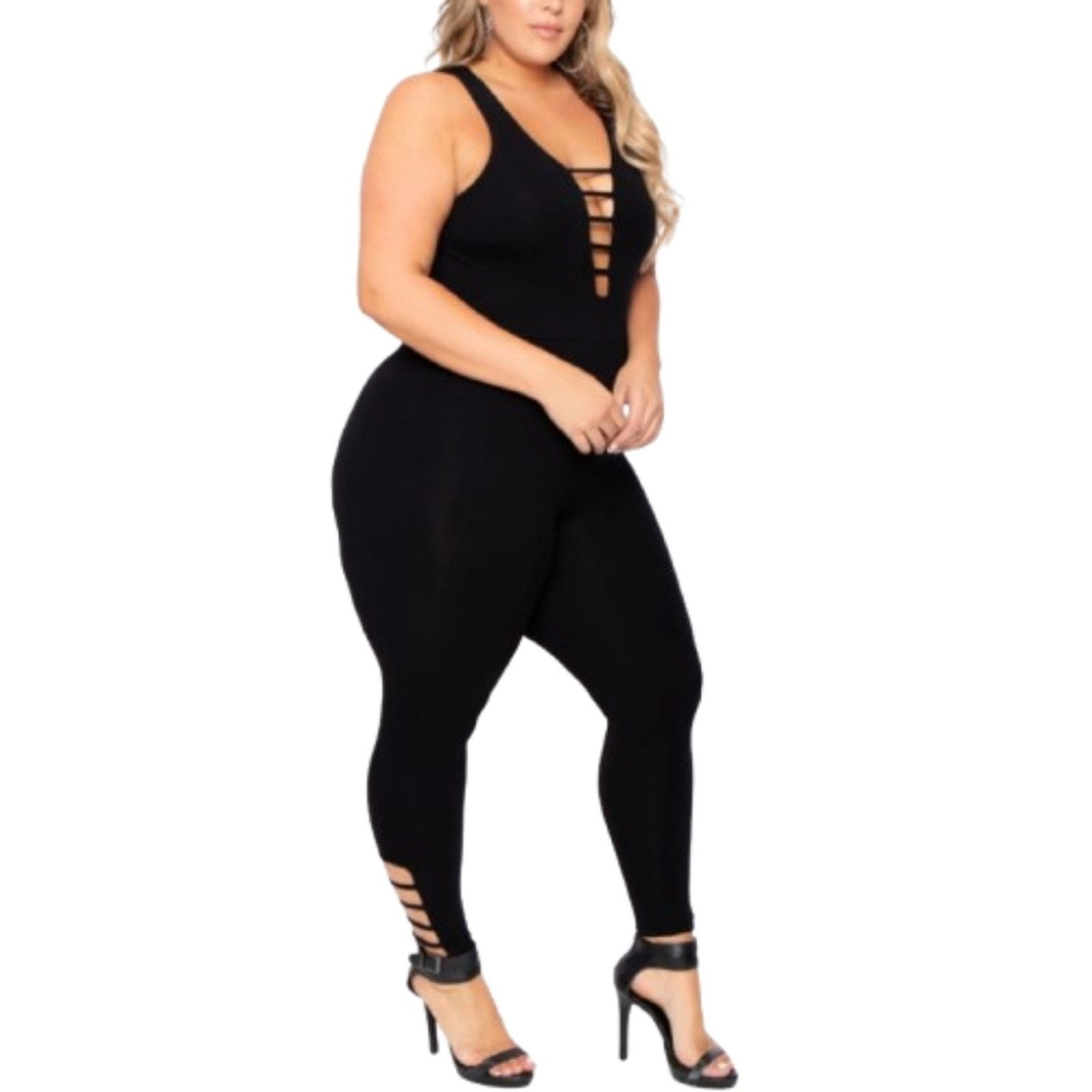 Other SAVANNA ☆ MIDNITE BLACK HALTER JUMPSUIT ☆ 4x ☆ NWT Size 29" - 5 Thumbnail