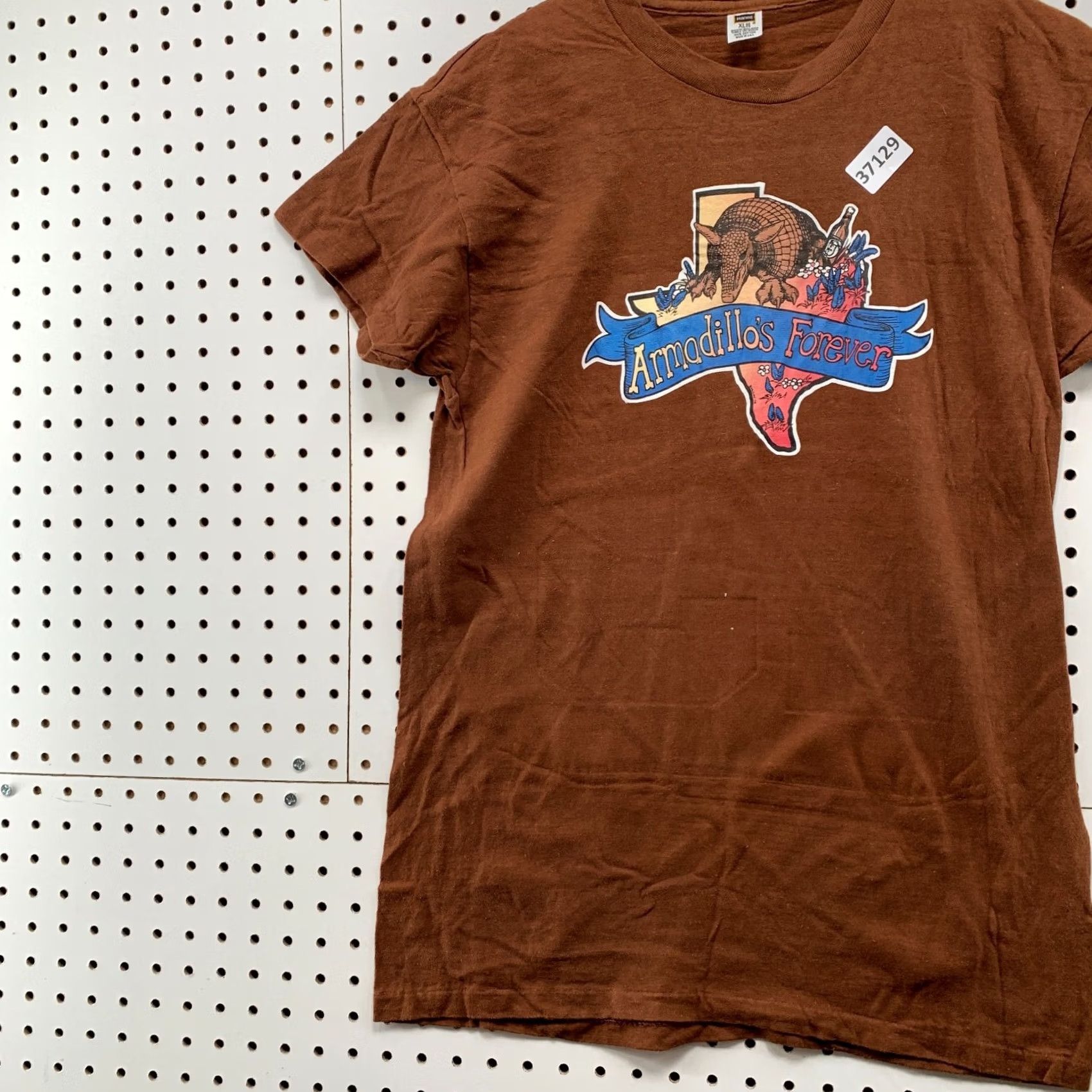 Hanes VINTAGE Hanes Armadillo Forever Texas Shirt XL Brown Men T-Shirt Graphic Print 70s USA Size US XL / EU 56 / 4 - 3 Thumbnail