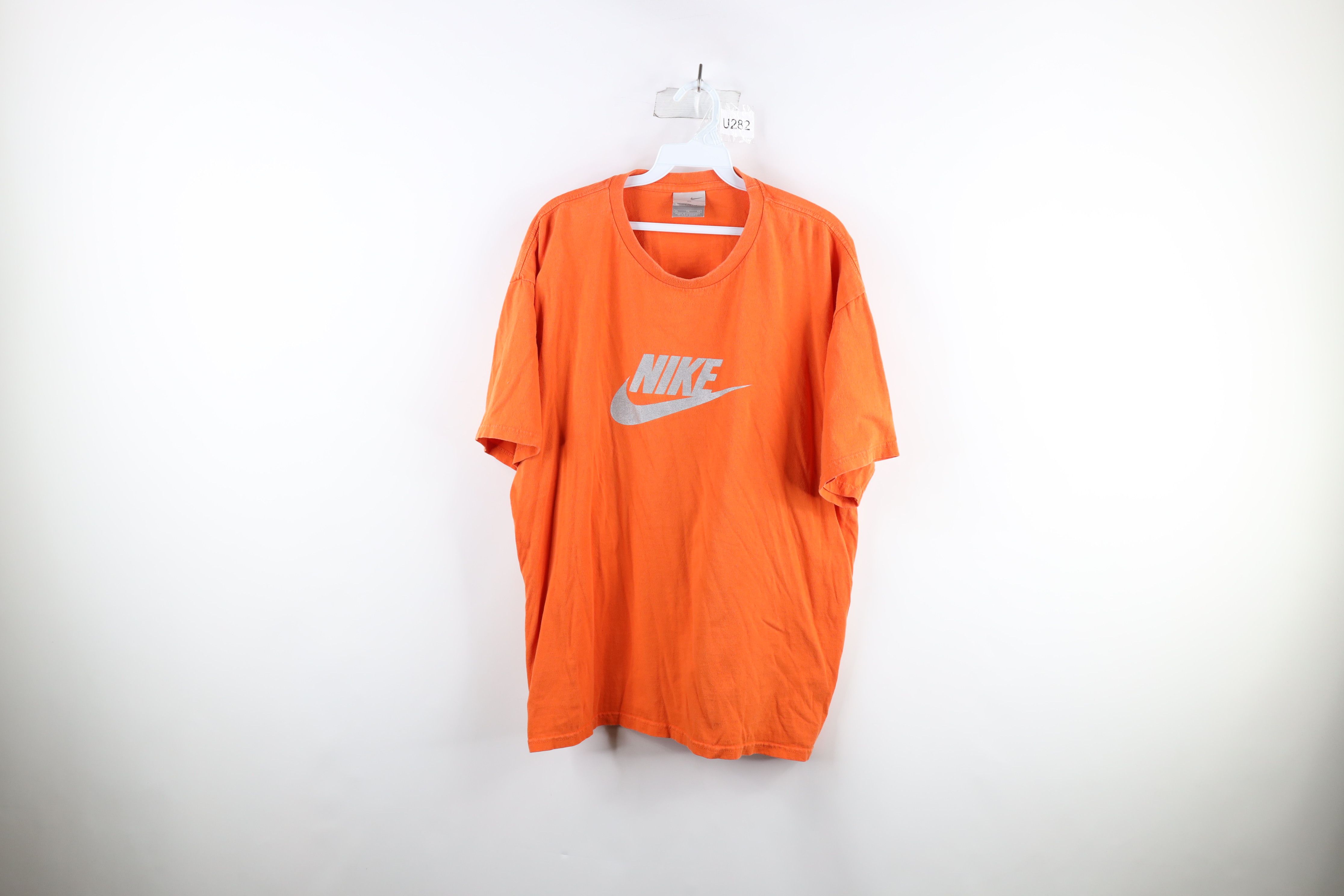 Nike Vintage Nike Travis Scott Big Swoosh Logo T-Shirt Orange Size US XL / EU 56 / 4 - 1 Preview