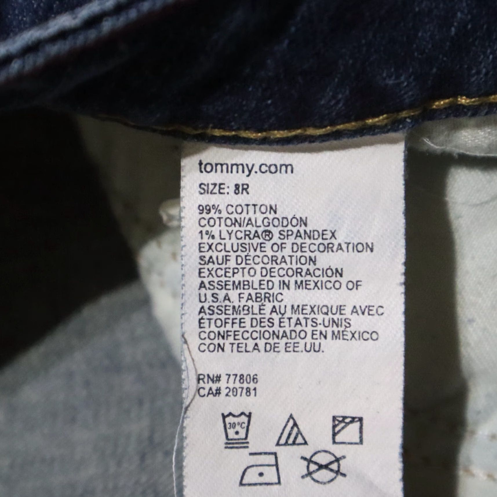 Tommy Hilfiger VINTAGE Tommy Hilfiger Jeans Bootcut Flap Pocket Stretch Low Rise Women's 8R Blue 5-Pocket Design Denim Cotton Spandex Size 30" / US 8 / IT 44 - 4 Thumbnail