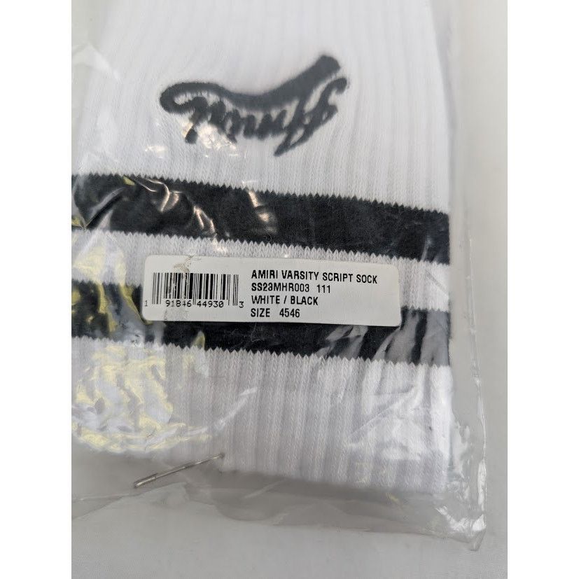 Amiri o1rshd1 Q:2 / Size: 45-46 / Amiri Varsity Script Socks Size ONE SIZE - 16 Thumbnail
