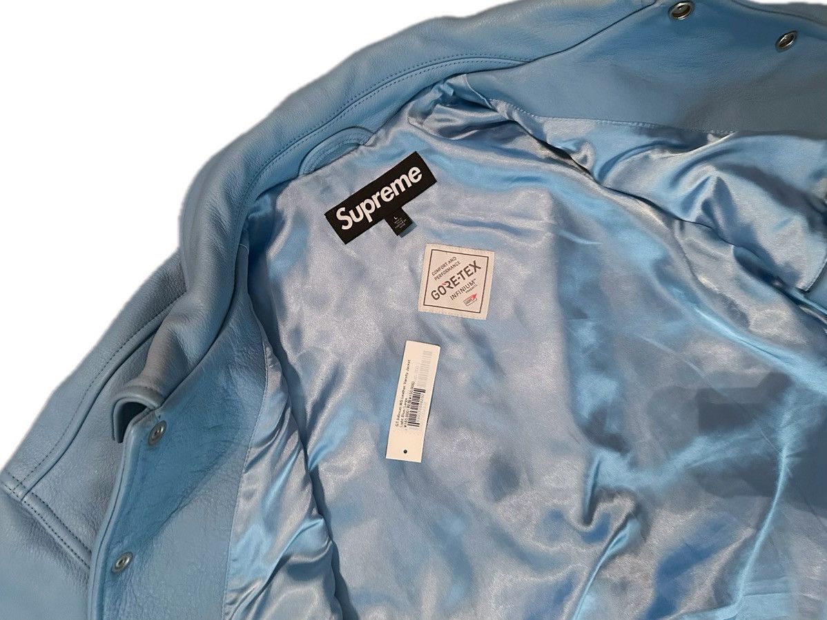 Leather × Supreme Supreme GORE-TEX Infinium WINDSTOPPER Leather Varsity Jacket Size US L / EU 52-54 / 3 - 3 Thumbnail