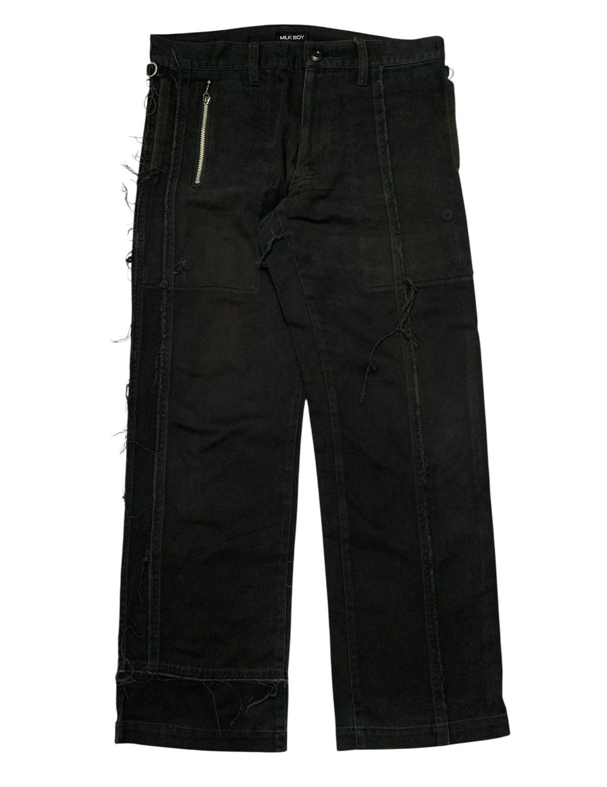KMRii Y2k MILK BOY vintage japan gothic distressed pants Size US 31 - 1 Thumbnail