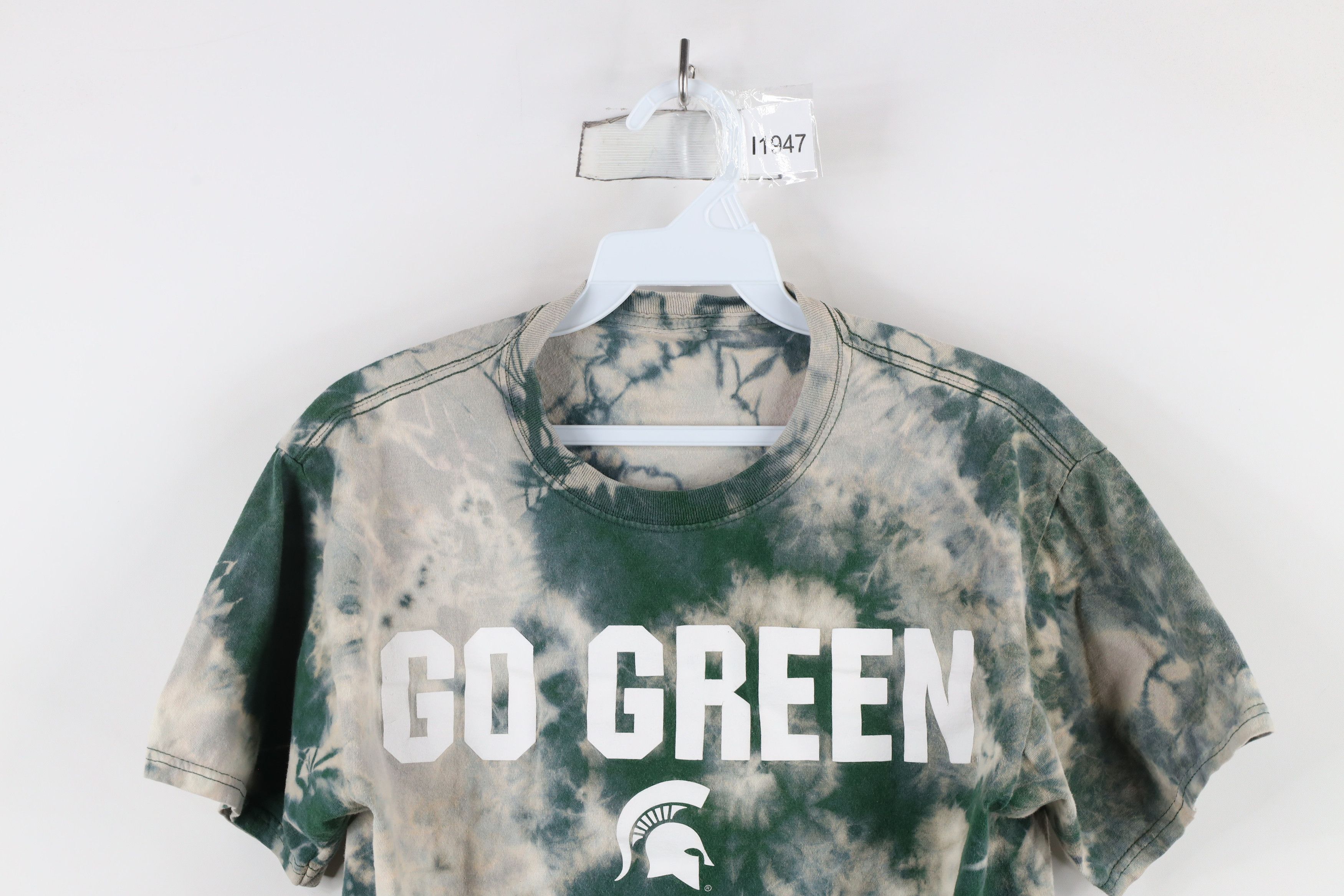 Vintage Vintage Acid Wash Michigan State University T-Shirt Green Size S / US 4 / IT 40 - 2 Thumbnail