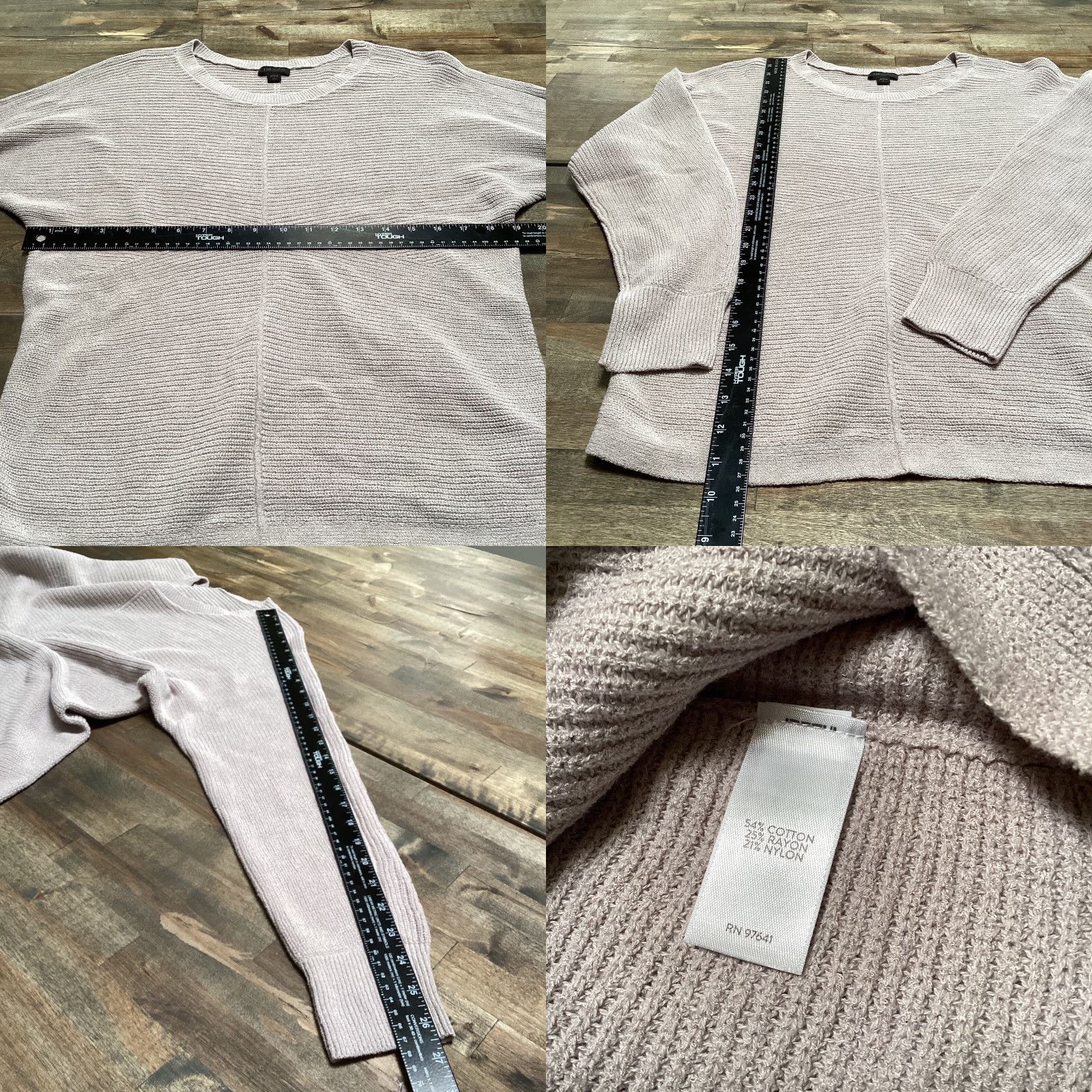 J. Jill J Jill Wearever Sweater Women Small Tall Taupe Ribbed Knit Dolman Long Sleeve Size S / US 4 / IT 40 - 8 Thumbnail