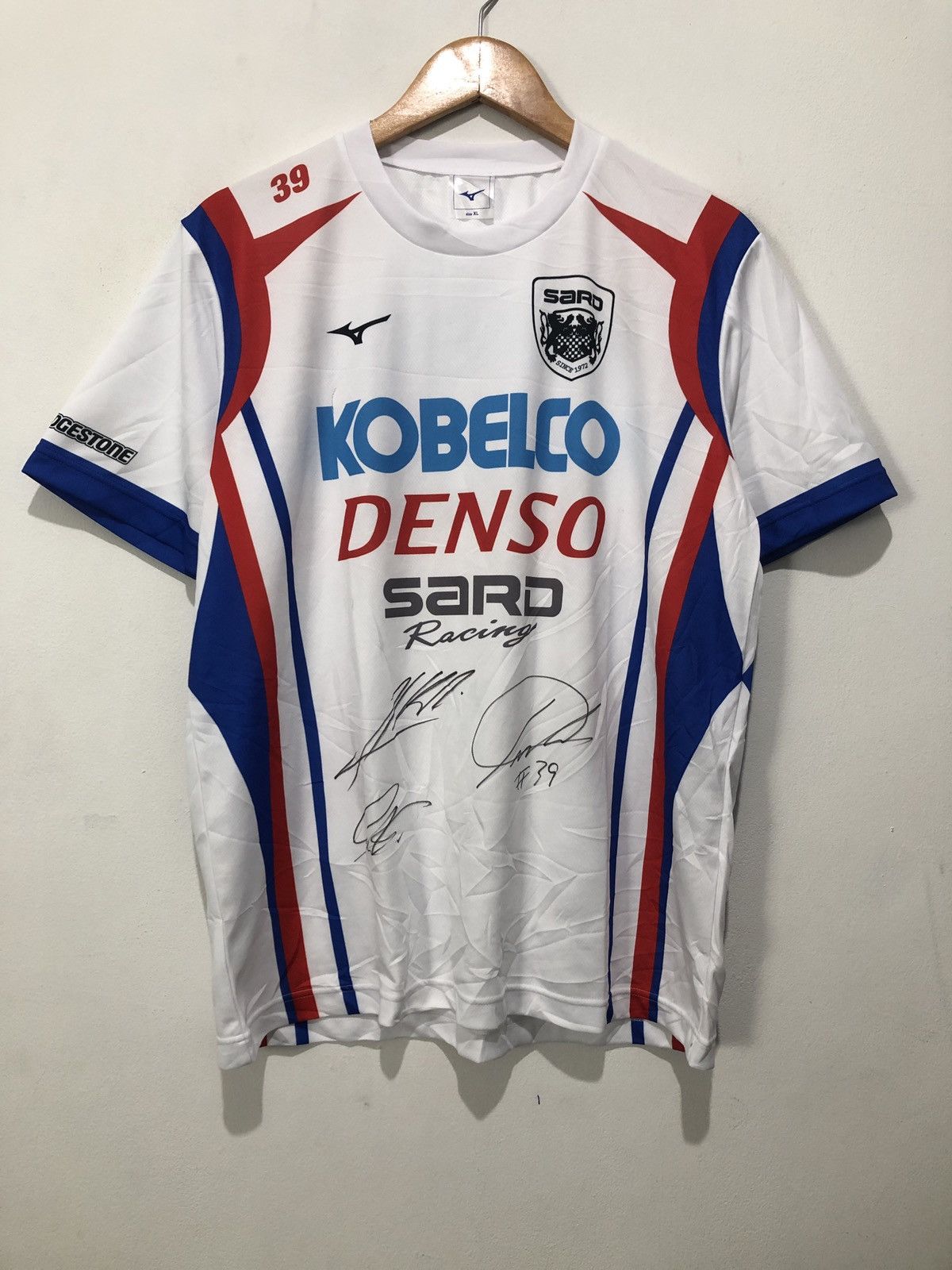 Image of Sard Racing Jersey T-Shirt Kobelco Denso in White, Men's (Size XL)