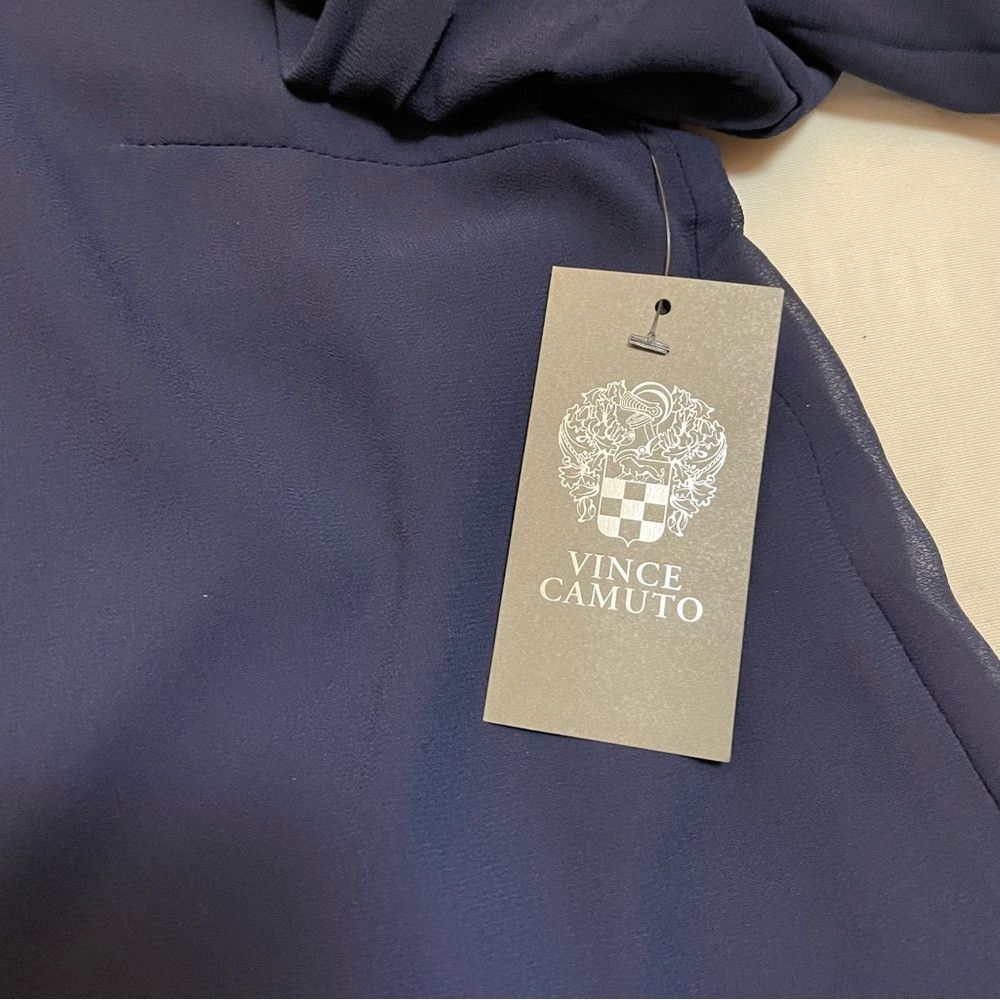 Vince Camuto NWT New Vince Camuto Blue Chiffon Balloon Sleeve Beaded Blo Size M / US 6-8 / IT 42-44 - 8 Thumbnail