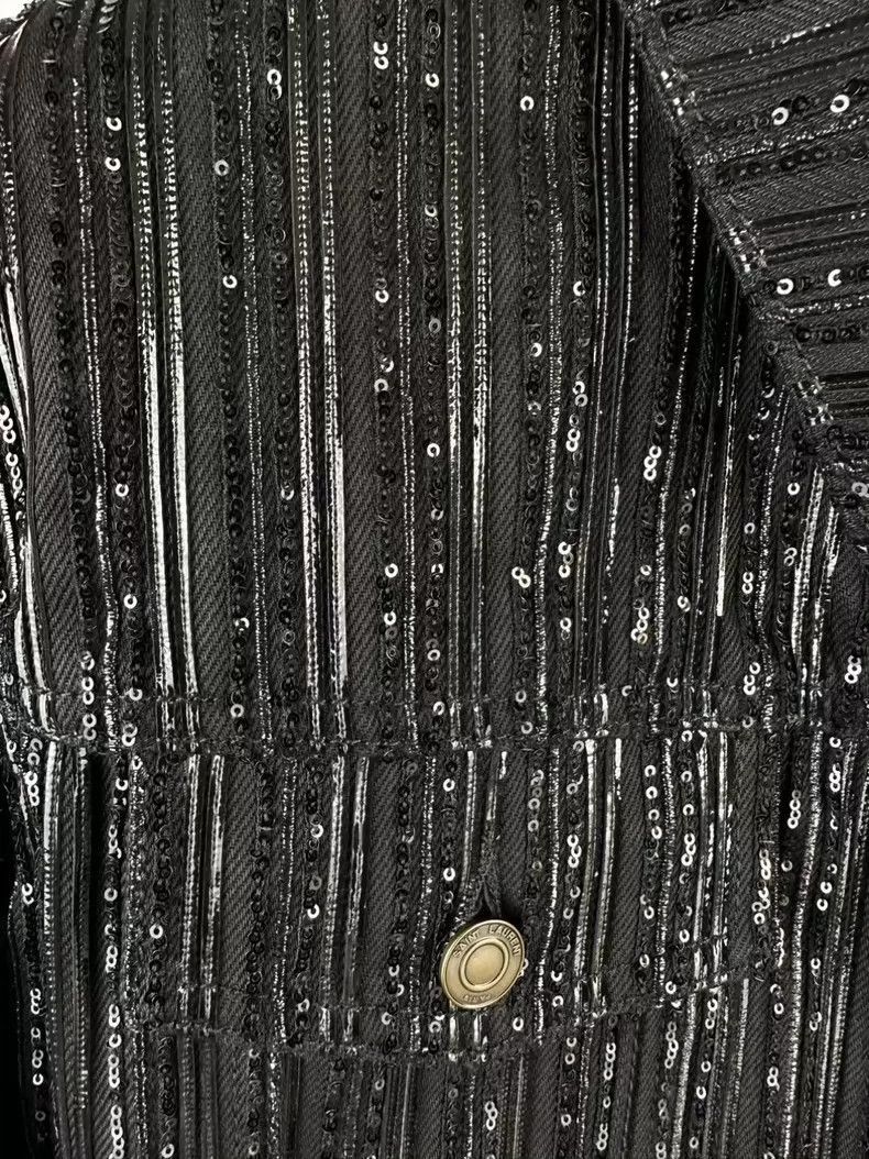 Saint Laurent Paris Saint Laurent SLP Sequin Denim Jacket- Size US M / EU 48-50 / 2 - 3 Thumbnail