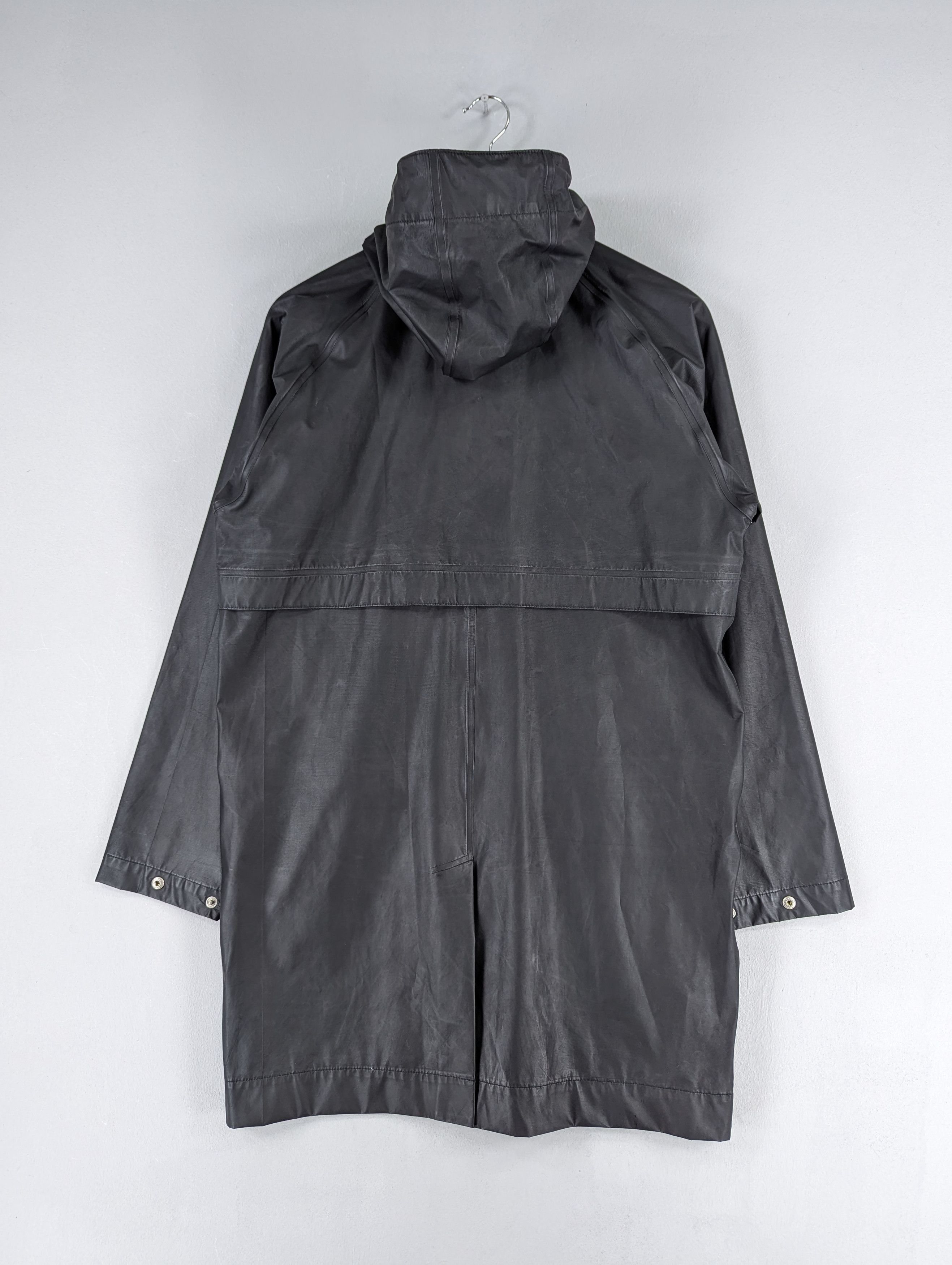 Stutterheim Men's Black Stutterheim Hoodie Long Raincoat Jacket XXS Size US XXS / EU 40 - 18 Thumbnail
