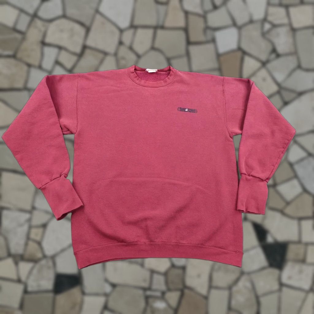 Vintage VINTAGE Handcuffs Sweatshirt Mens LT Red Crewneck Pullover 90s USA Graphic Print Cotton Polyester Knit Shirt Size US L / EU 52-54 / 3 - 1 Thumbnail