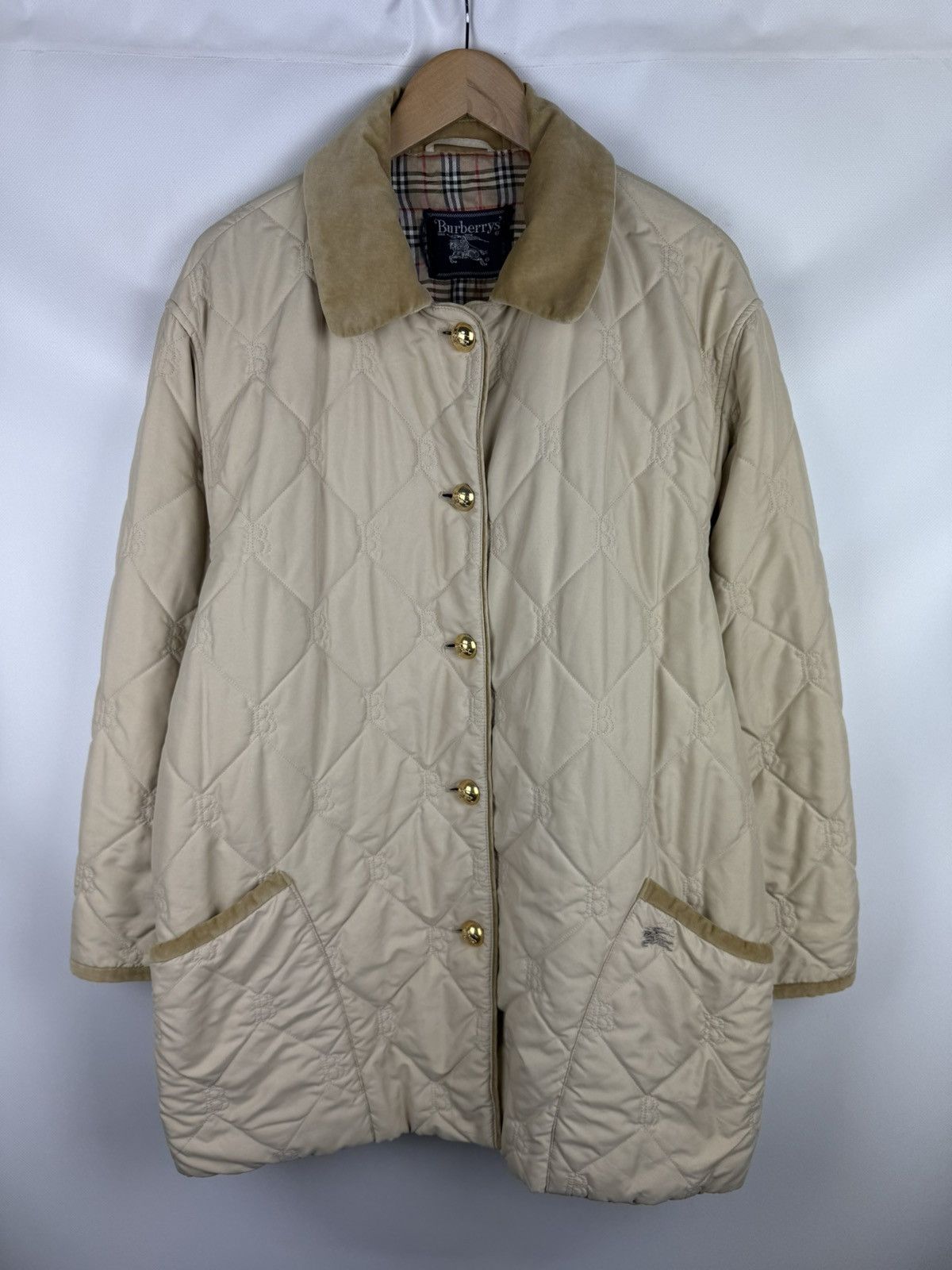 Burberry × Vintage Burberrys Vintage Nova Check Lined B Monogram Quilted Jacket Size XXL / US 16-18 / IT 52-54 - 1 Thumbnail