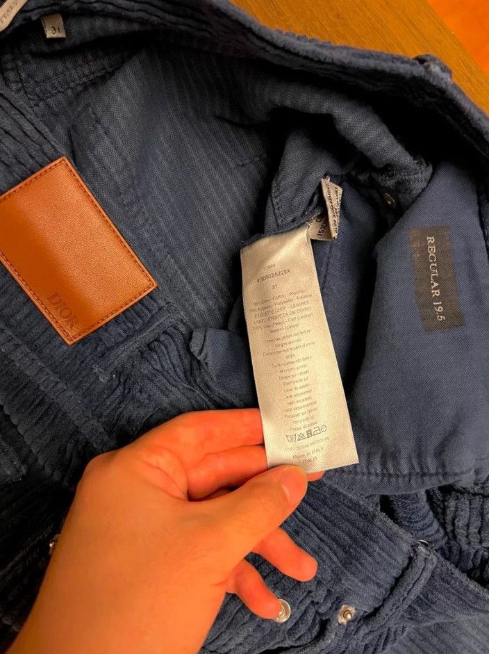 Dior Dior 20ss dark blue corduroy leg pants2410-Nextarrow Size US 31 - 7 Thumbnail
