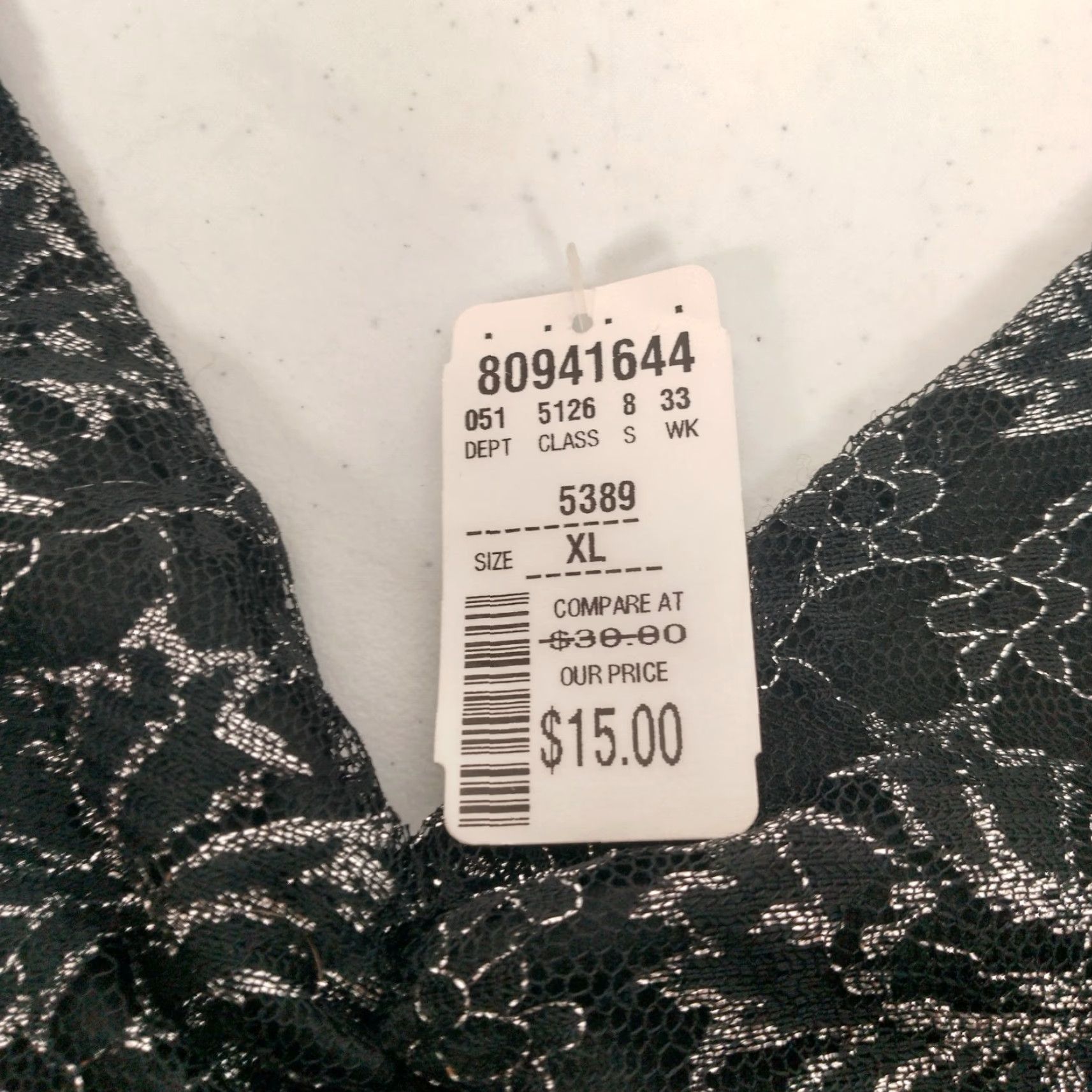 Vintage Vintage MKM Designs Lace Cami Tank Top XL Black Floral Silver Metallic USA READ Women Tank Camisole Lace Cami Vintage Y2K Size XL / US 12-14 / IT 48-50 - 5 Thumbnail