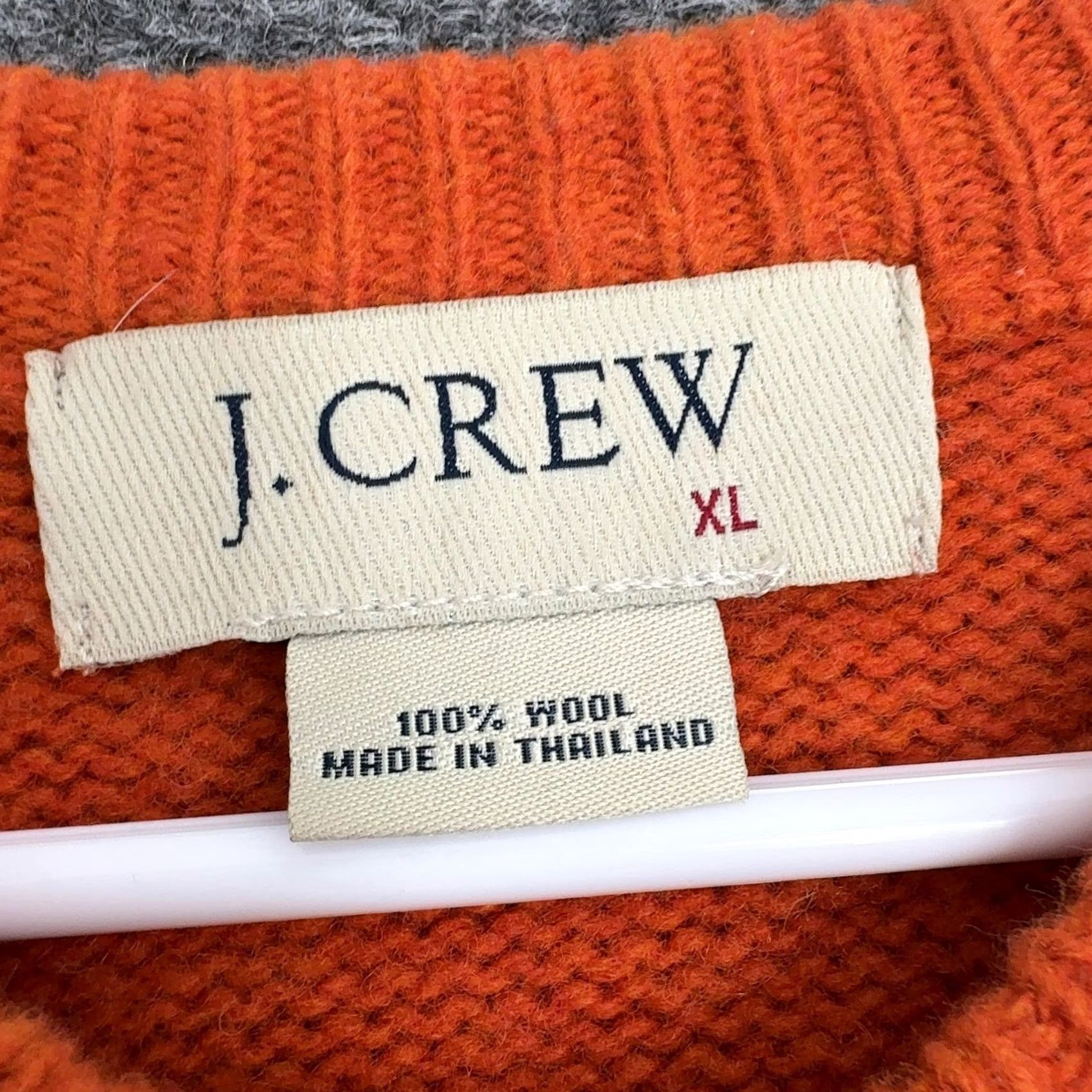 J.Crew J.CREW Sweater Mens XL Orange Wool Raglan Sleeve Crewneck Classic Preppy Size US XL / EU 56 / 4 - 6 Thumbnail