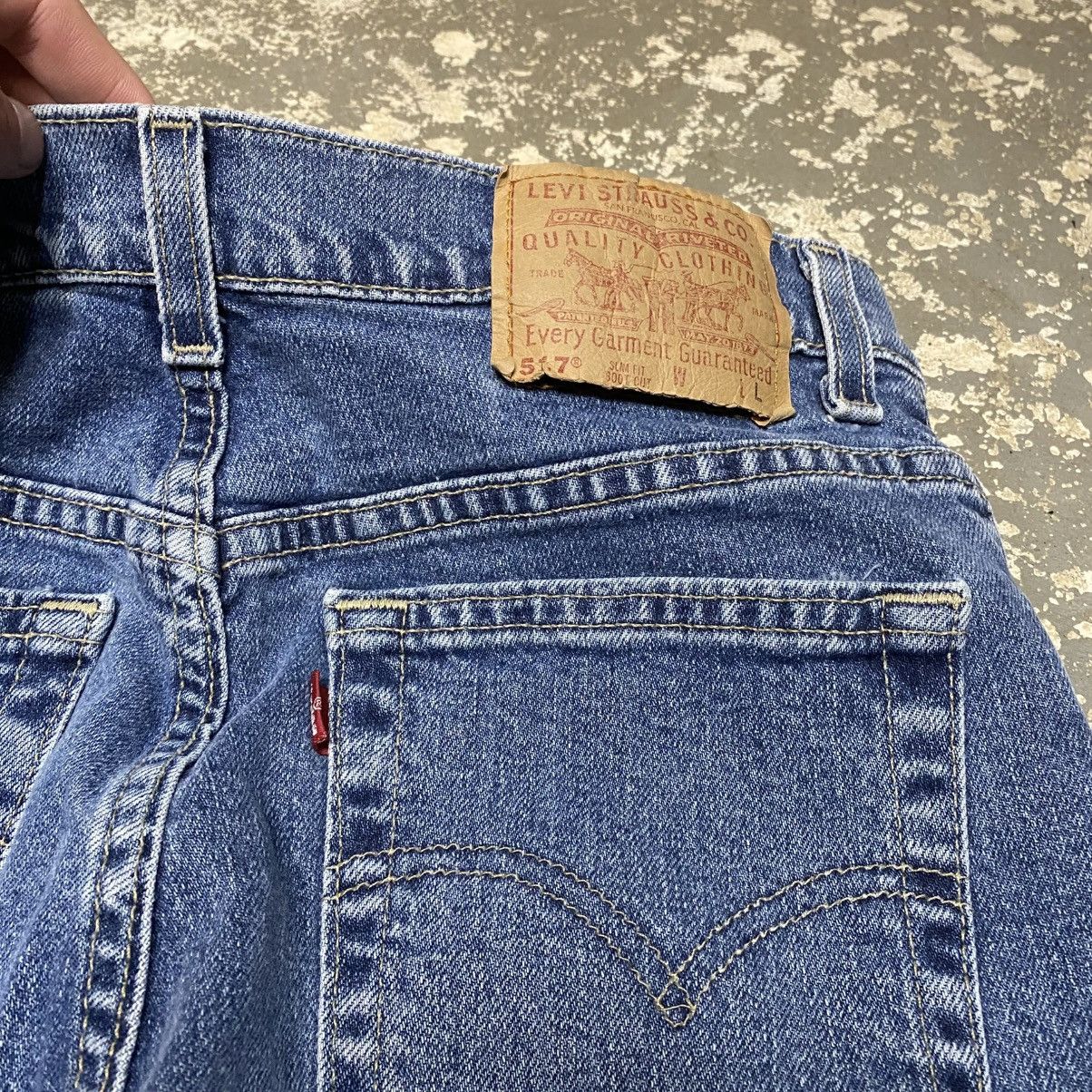 Levi's × Vintage Vintage Levi’s 517 Slim Boot Cut Blue Denim Jeans USA 90s Size US 29 - 4 Thumbnail