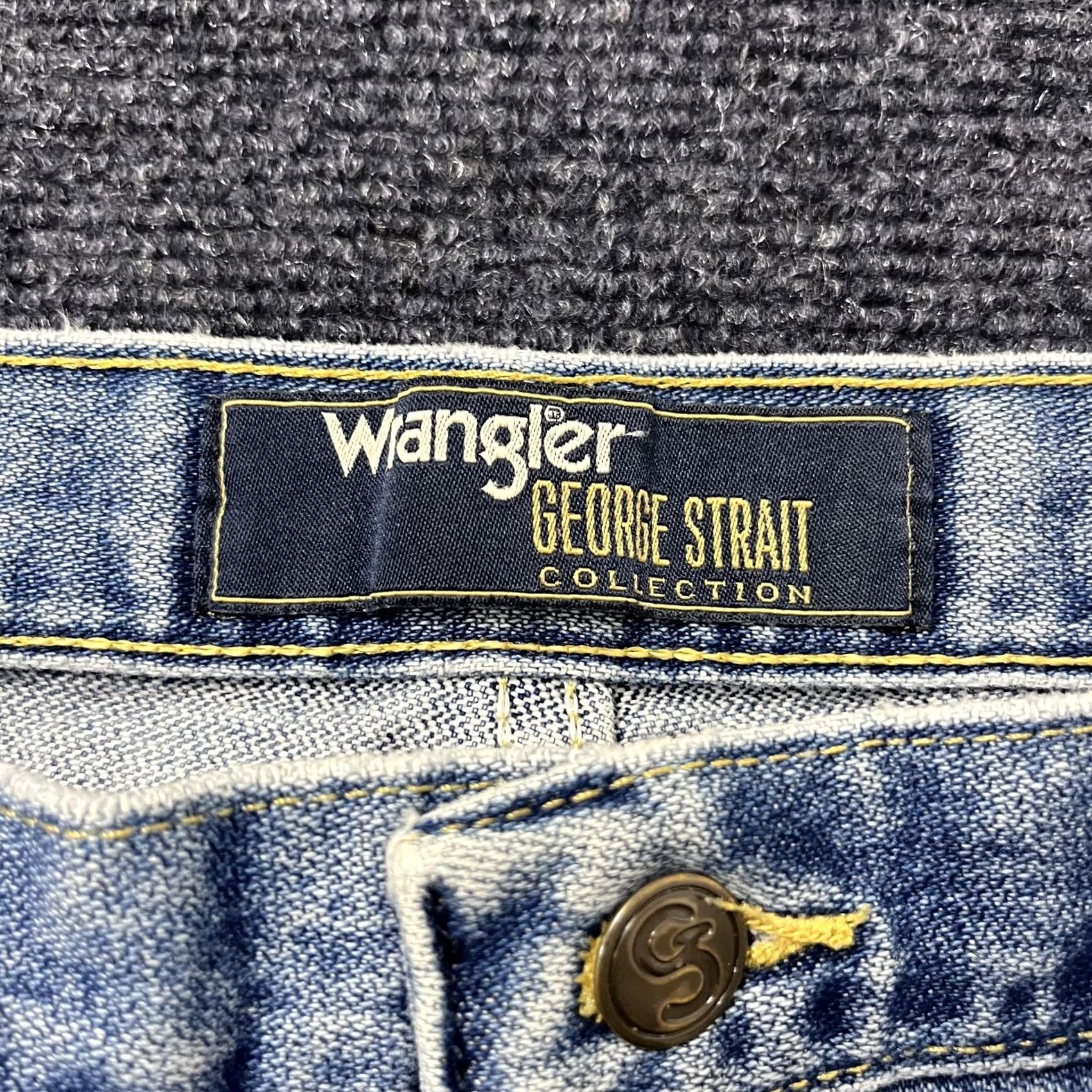 Wrangler Wrangler George Strait Jeans Mens 38x30 Blue Denim Straight Leg Cowboy Size US 30 / EU 46 - 4 Thumbnail