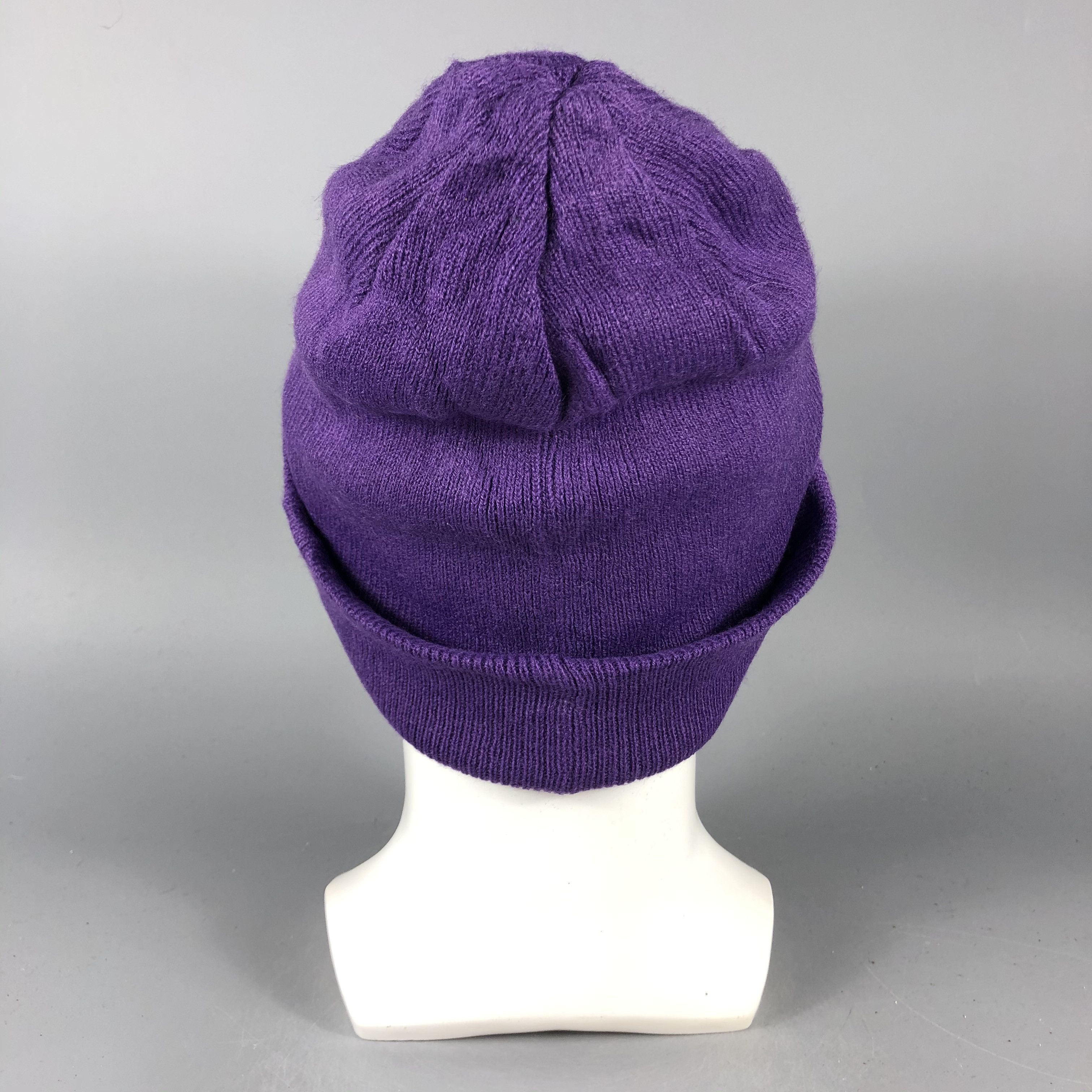 New Era × Vintage New Era Purple Plain Beanie Snow Hat Snow Cap -D847 Size ONE SIZE - 2 Thumbnail