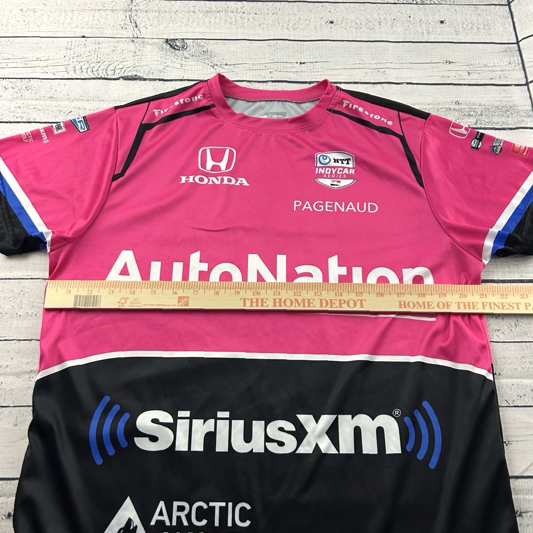 Honda Indycar Shirt Mens Small Pink Short Sleeve Honda Pagenaud #60 Jersey T-Shirt Size US S / EU 44-46 / 1 - 4 Thumbnail