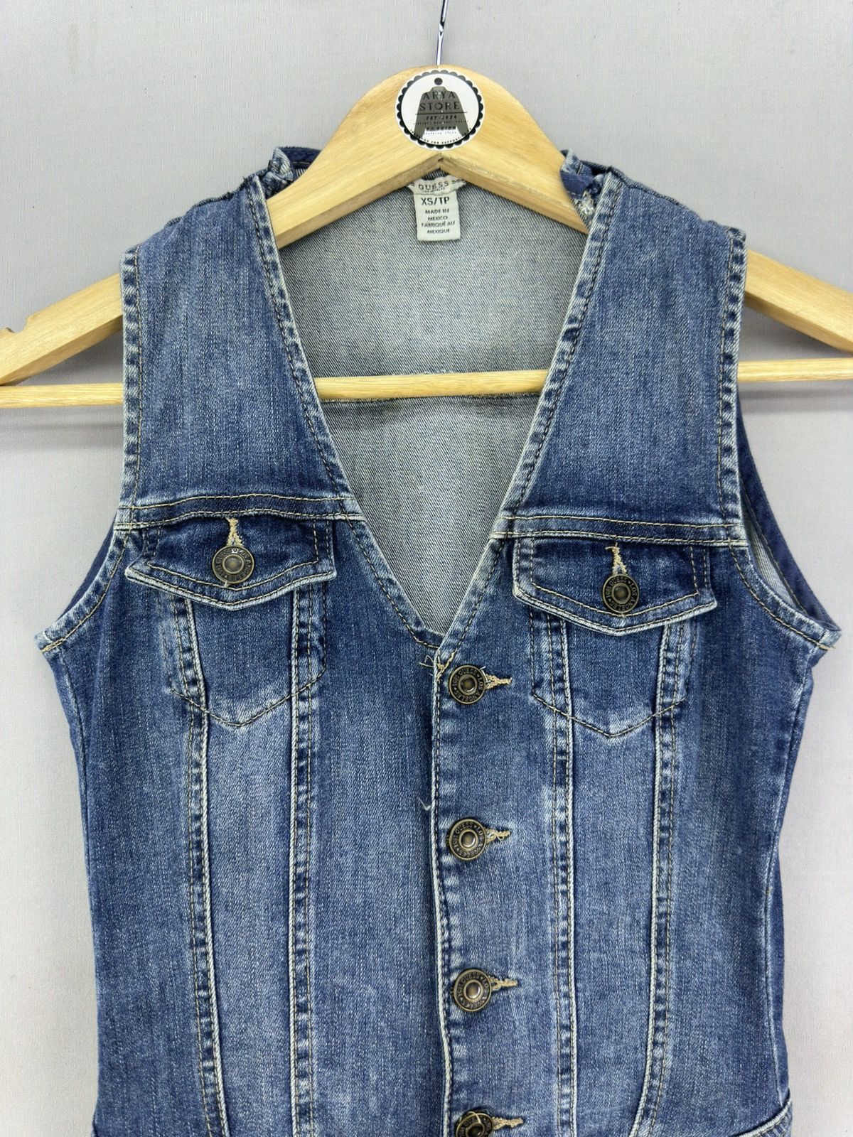 Guess Guess Sleeveless Denim Coverall Jumpsuit Size 26" / US 2 / IT 38 - 9 Thumbnail