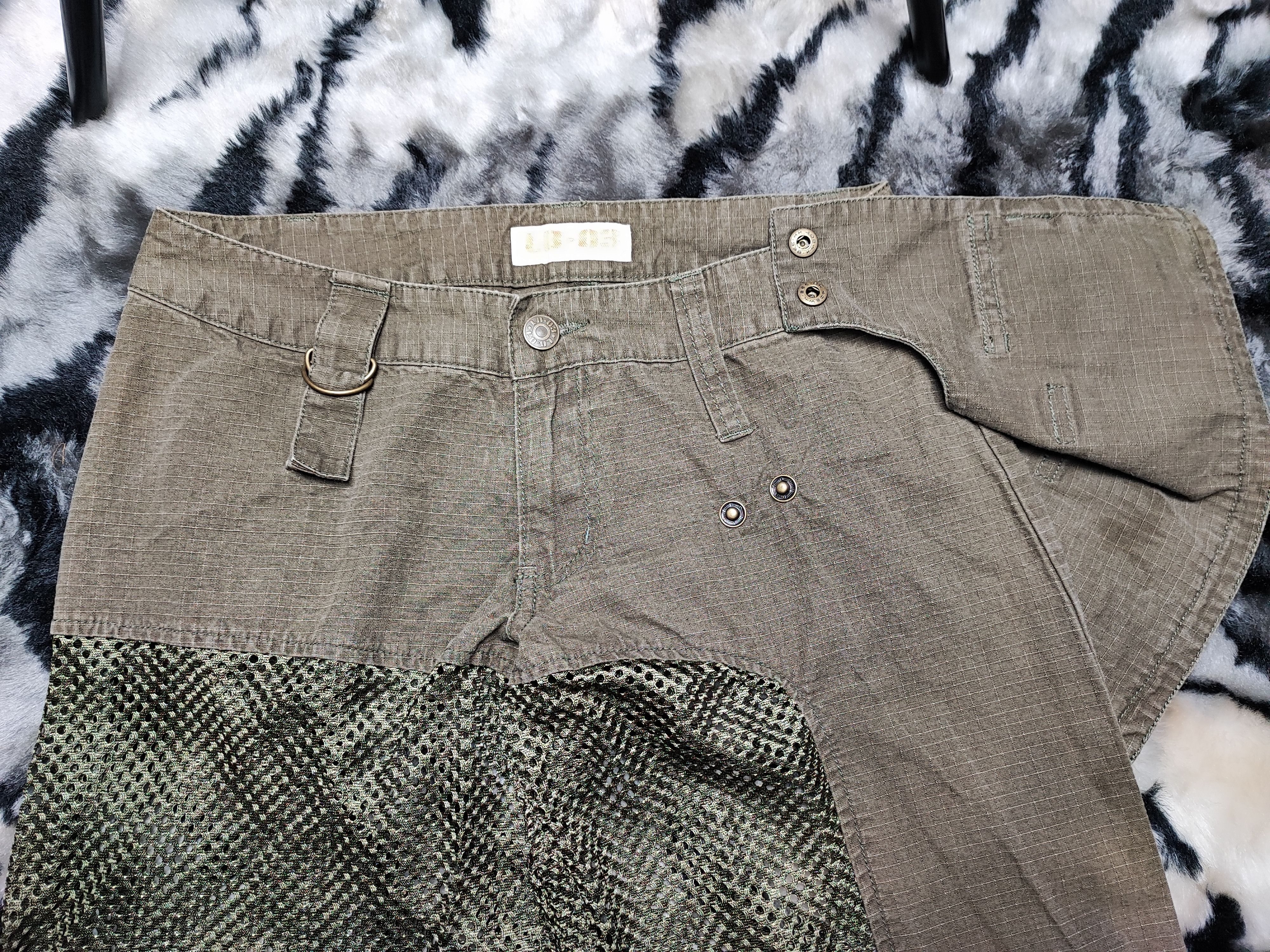 If Six Was Nine Vintage LB-03 Bondage Punk Cargo Mesh Military Pants Size US 28 / EU 44 - 8 Thumbnail