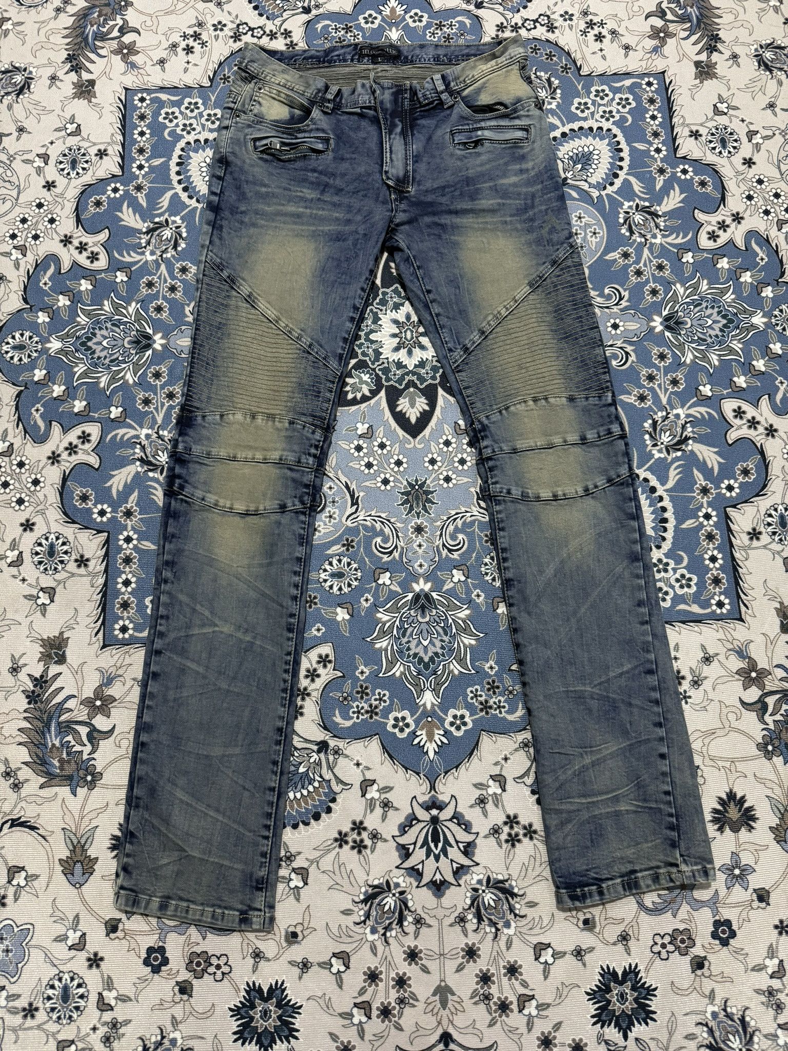 20471120 × Beauty Beast × In The Attic Biker Pants In The Attic Biker Tapered Similar to Balmain Size US 30 / EU 46 - 1 Thumbnail