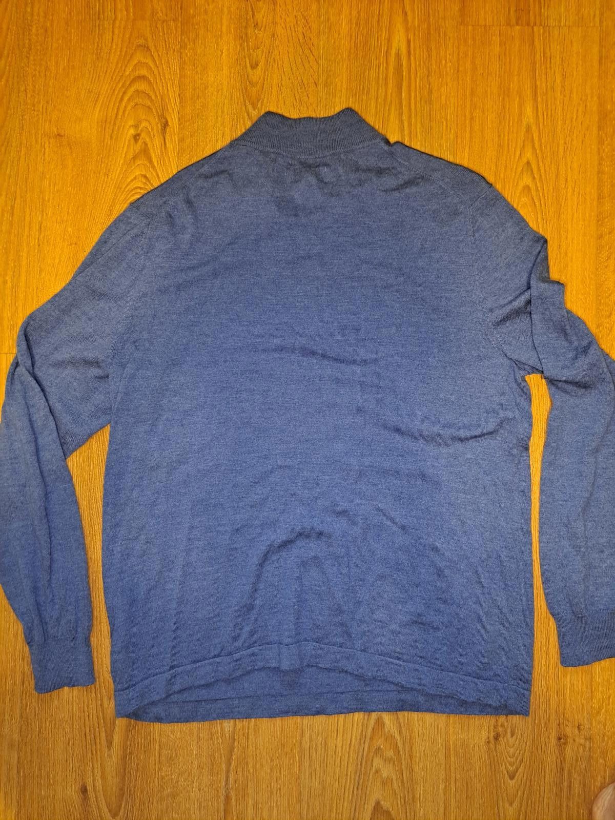 Joseph Abboud Josepoh Abboud Quarter Zip Pullover Sweater XXXL Blue Wool Size US XXL / EU 58 / 5 - 4 Thumbnail