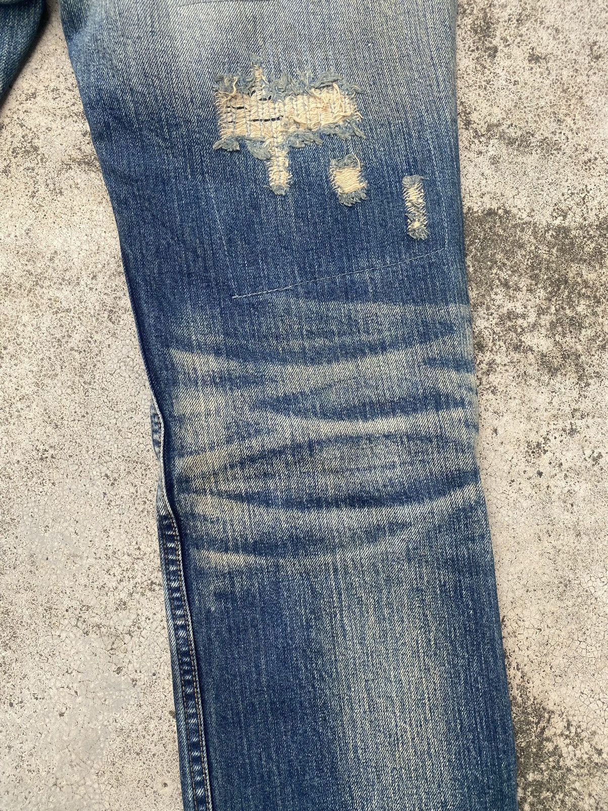 JACKROSE × Japanese Brand Flare Jeans Jackrose Distressd Clawkmark Boro Bootcut Size US 30 / EU 46 - 15 Thumbnail