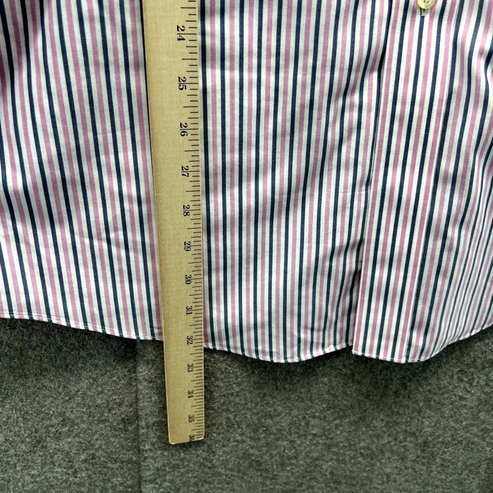 Brooks Brothers VINTAGE Brooks Brothers Shirt Mens 17 33 Pink Button-Down Preppy Striped Regent Cotton Size US XL / EU 56 / 4 - 4 Thumbnail