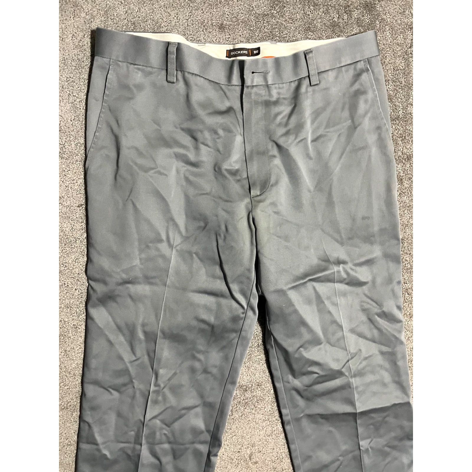 Dockers Dockers D2 Gray Men Dress Pants 36x27 FLAT FRONT Size US 36 / EU 52 - 2 Thumbnail