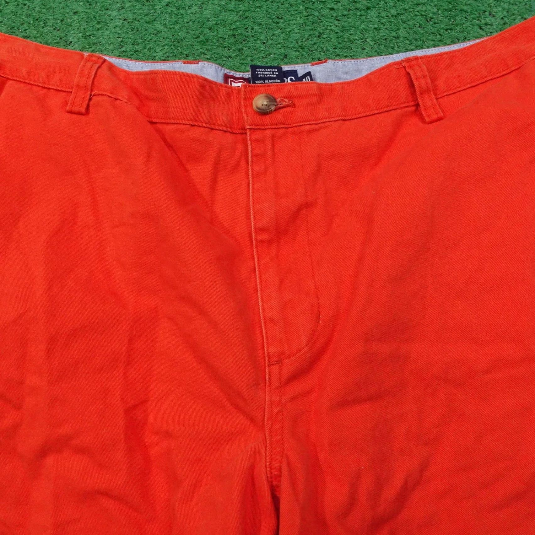 Chaps Chaps Shorts Mens 40 Orange Chino Cotton Casual Flat Front 8 Inseam Size US 40 / EU 56 - 2 Thumbnail