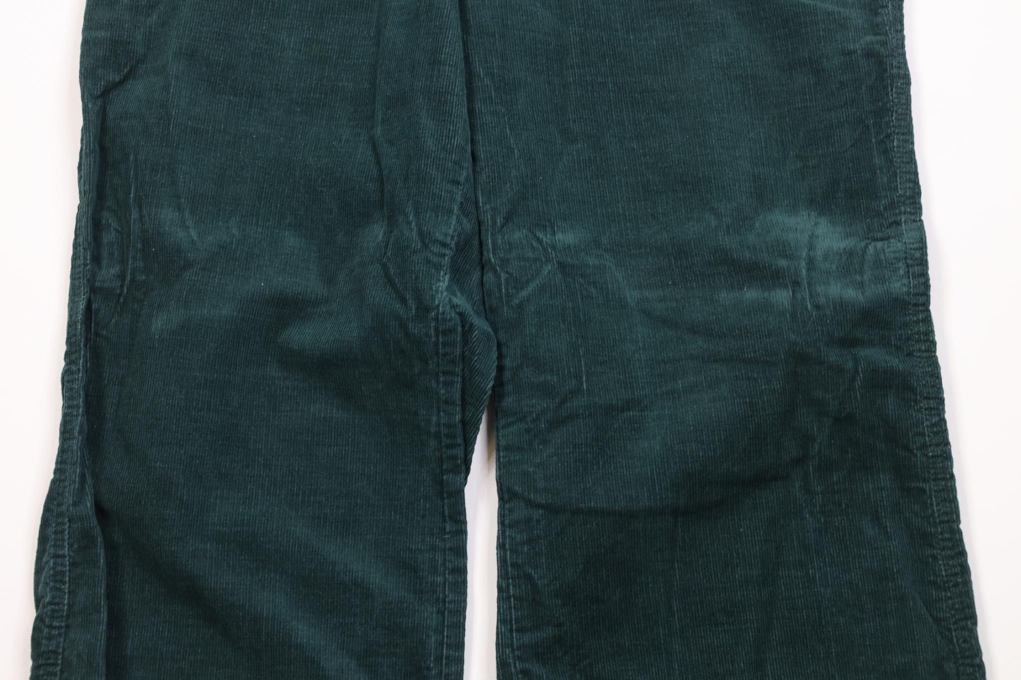 Vintage Vintage 70s Corduroy Wide Leg Bell Bottoms Pants Green USA Size US 30 / EU 46 - 3 Thumbnail