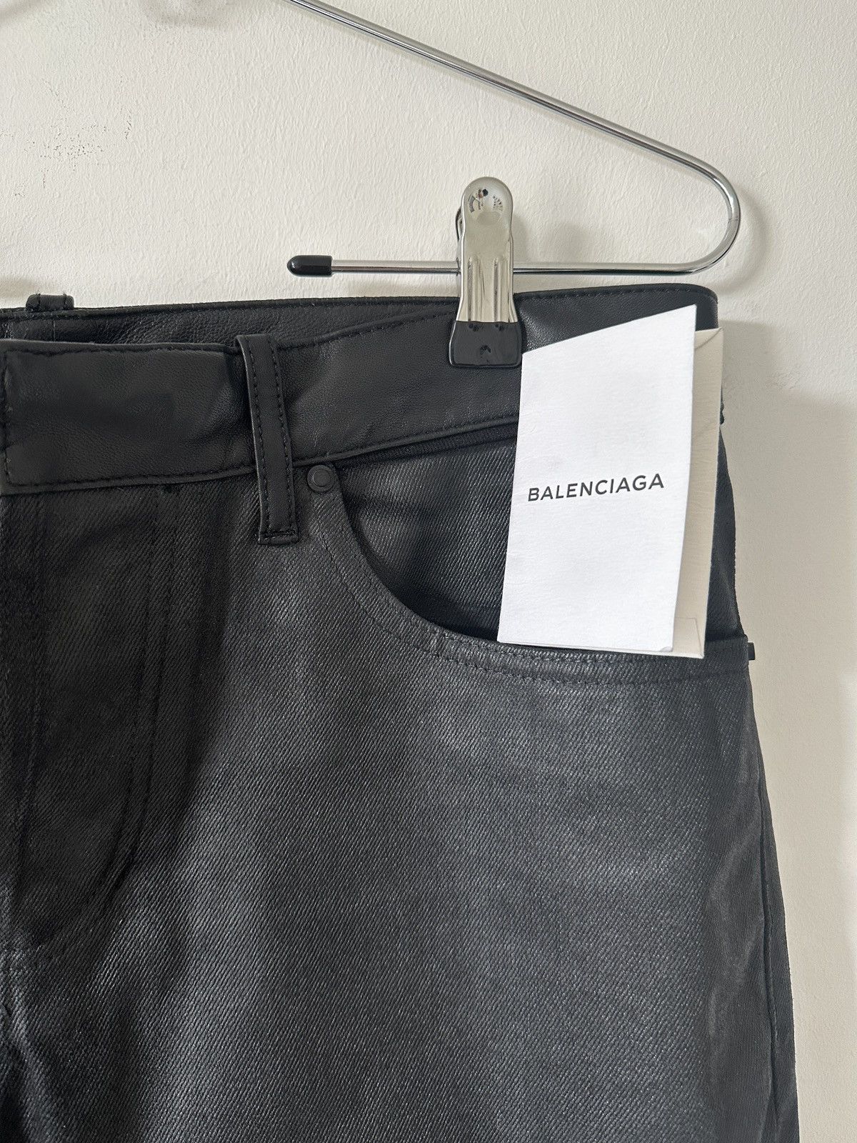 Balenciaga Balenciaga black wax coated Size US 31 - 3 Thumbnail