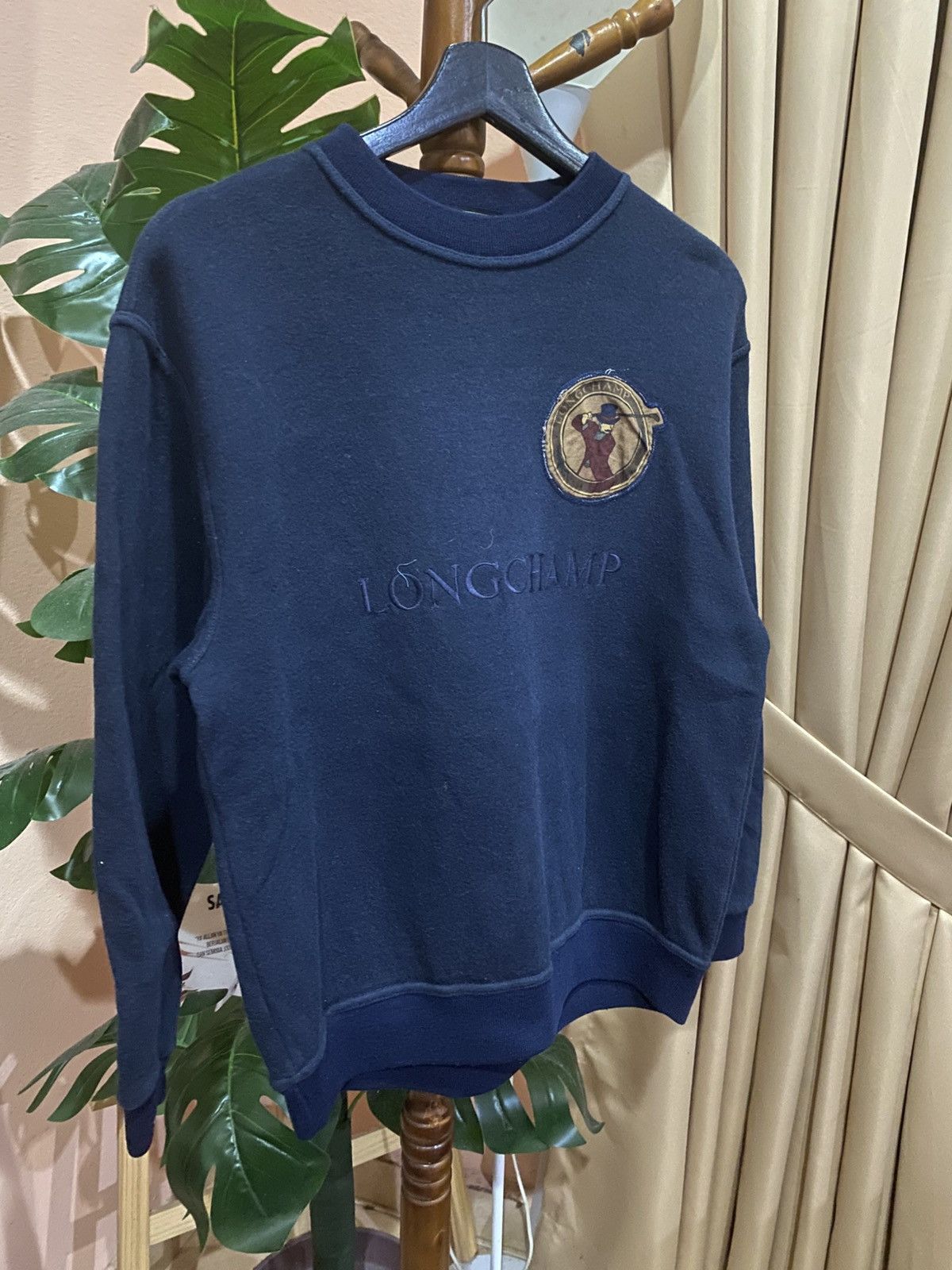 Longchamp Vintage Longchamp Paris Navy Blue Embroidered Sweatshirt Size US M / EU 48-50 / 2 - 3 Thumbnail
