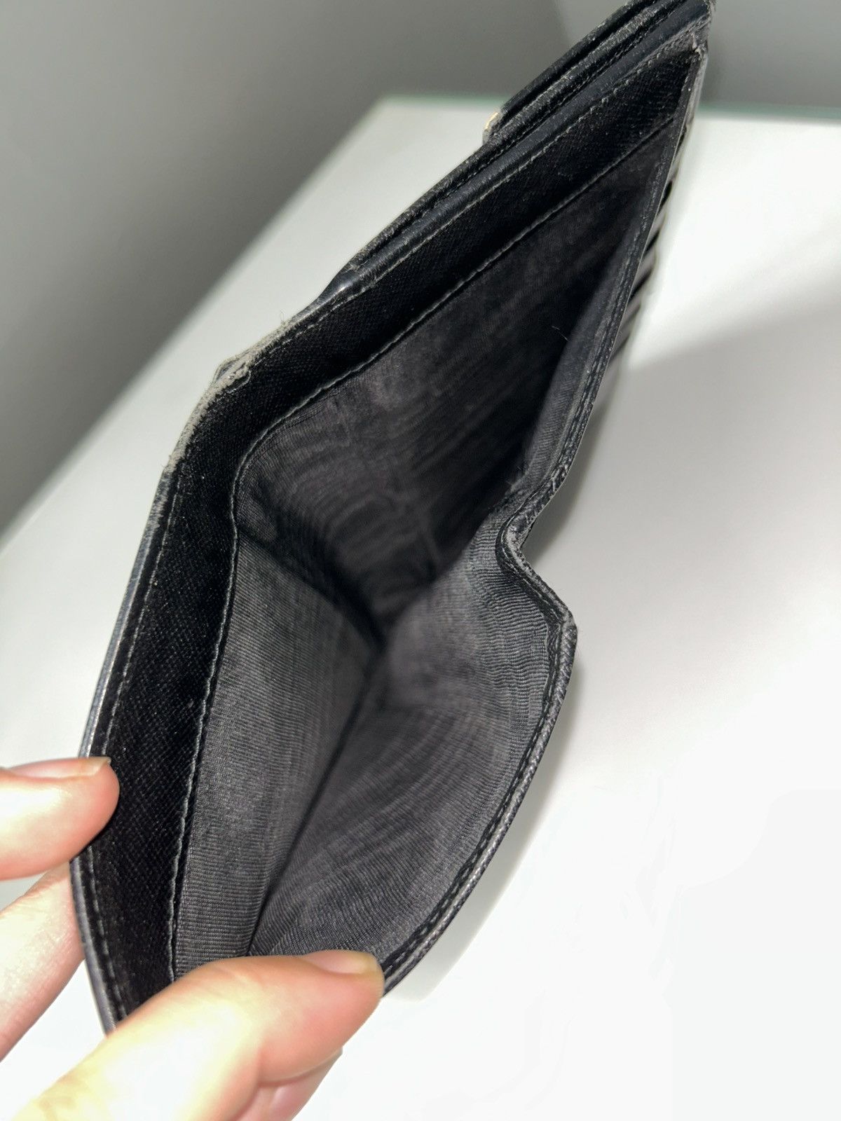 Prada Prada Black Saffiano Leather Wallet (missing clamp) Size ONE SIZE - 9 Thumbnail