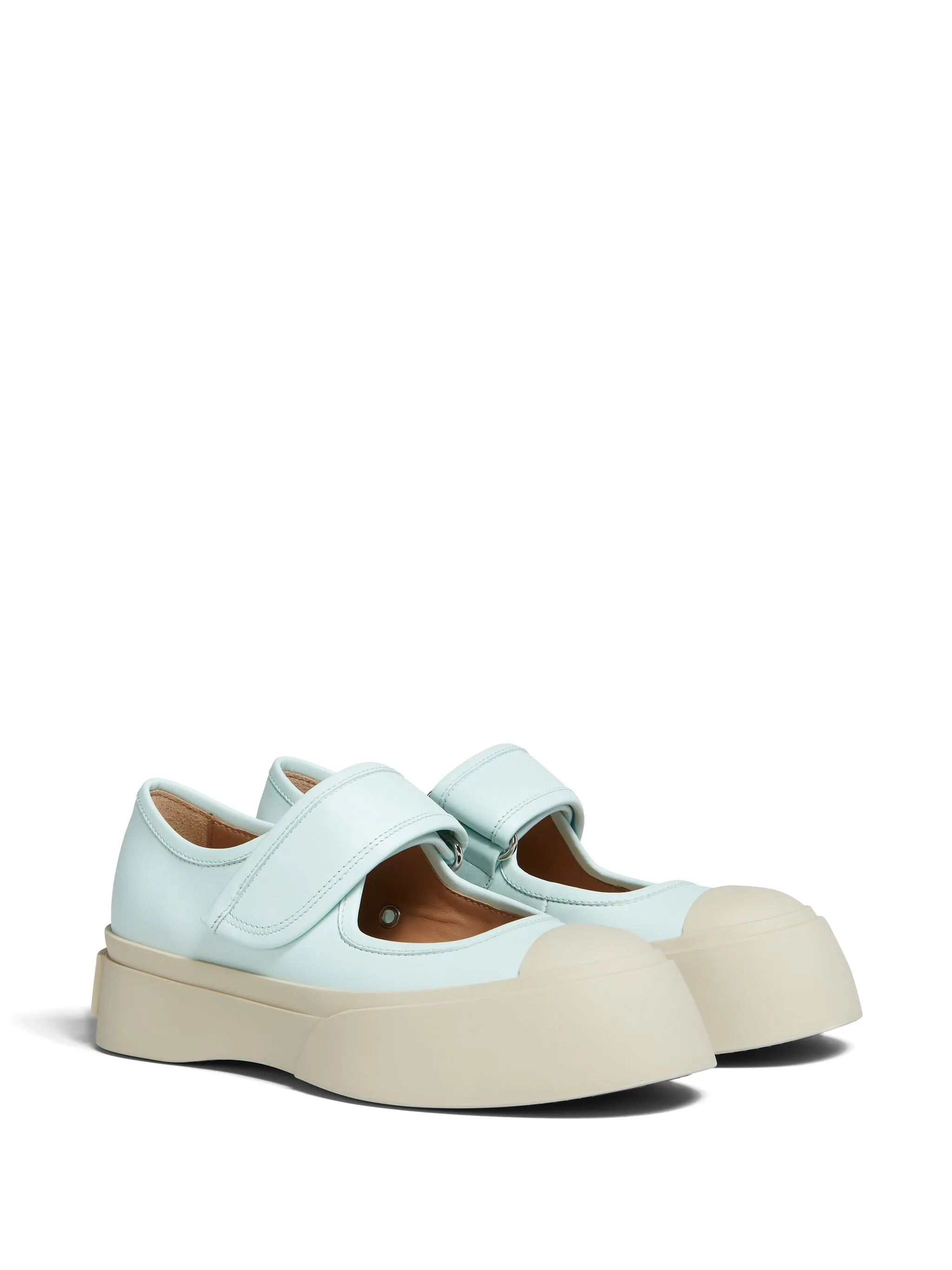 Marni o1f1d3z0525 Pablo Mary Jane Sneakers in Light Blue/Beige Size US 9 / IT 39 - 2 Thumbnail
