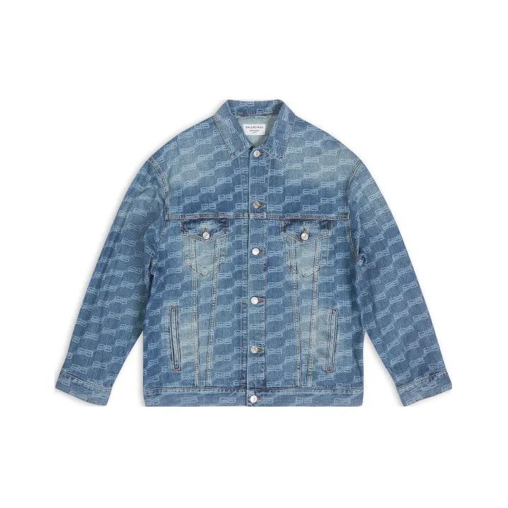Balenciaga Balenciaga Logo Denim Jacket for Men and Women Size US XS / EU 42 / 0 - 1 Thumbnail