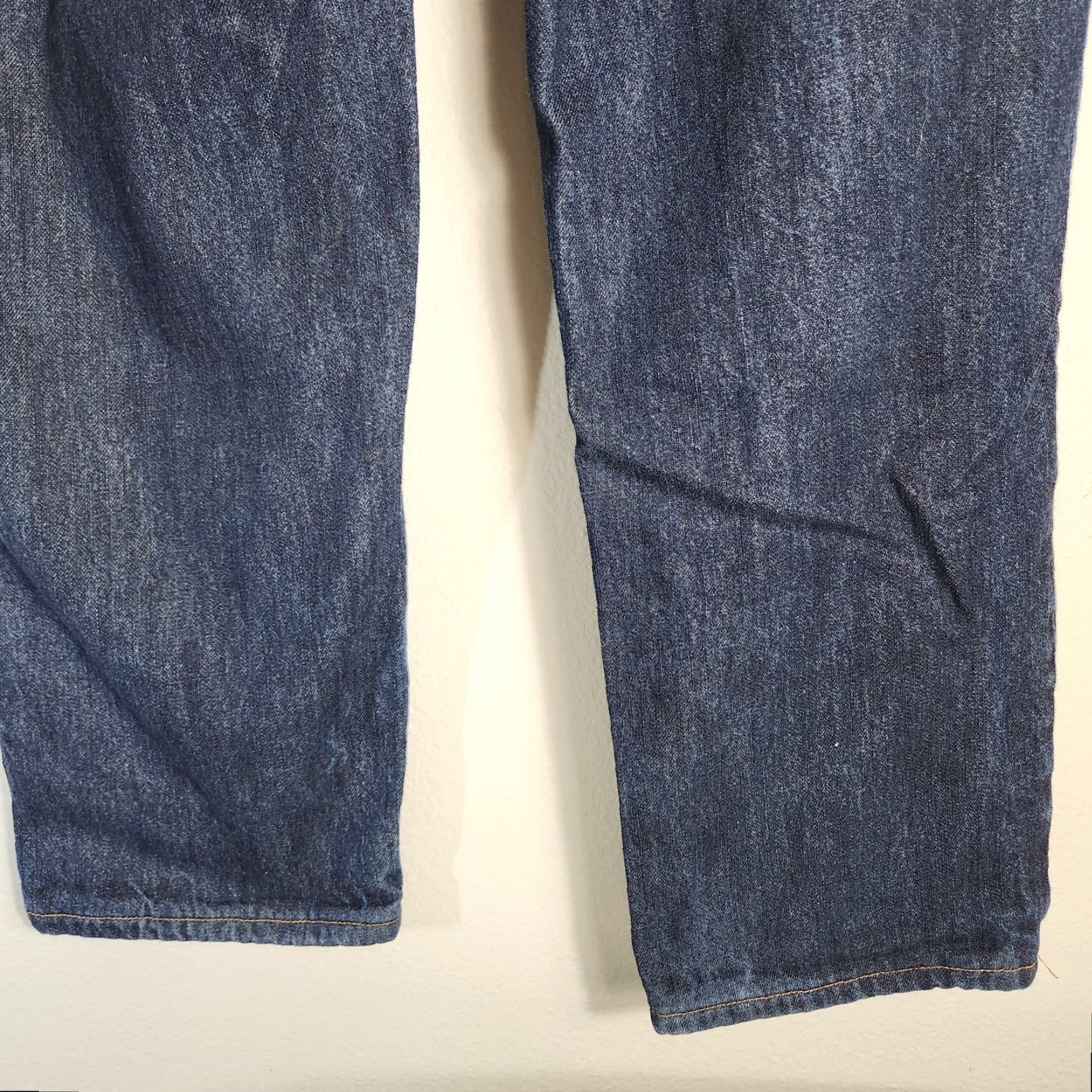 Lands' End VINTAGE Lands' End Mens Comfort Waist Flannel-Lined Straight Leg Jeans-Size 38x30 Blue Cotton 5-Pocket Regular Workwear Mens Size US 38 / EU 54 - 6 Thumbnail