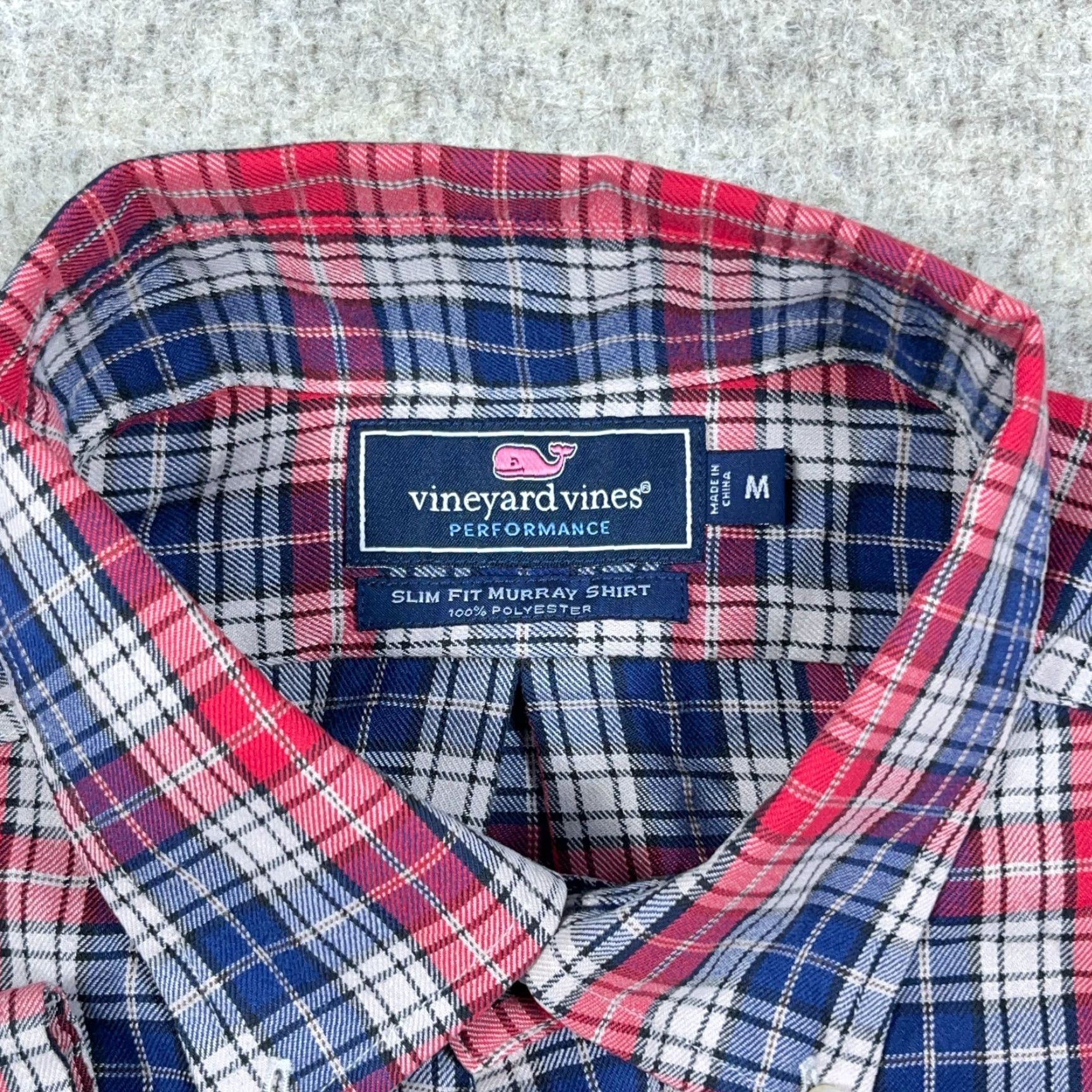 Vineyard Vines Vineyard Vines Murray Shirt Men M Red Blue Slim Fit Button-Up Plaid Long Sleeve Modern Preppy Size US M / EU 48-50 / 2 - 6 Thumbnail